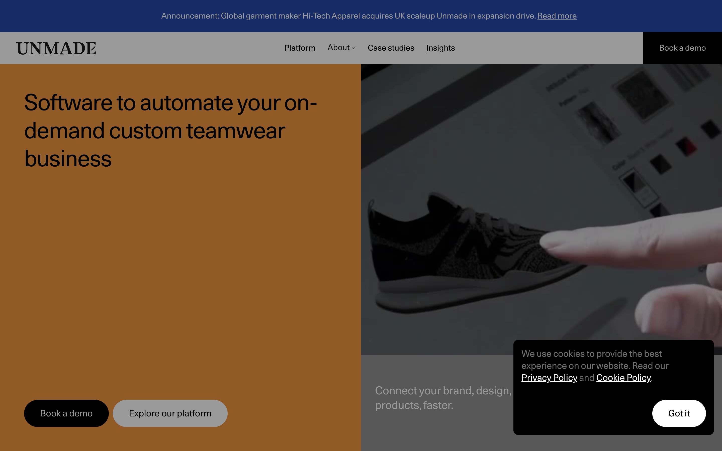 Unmade website screenshot