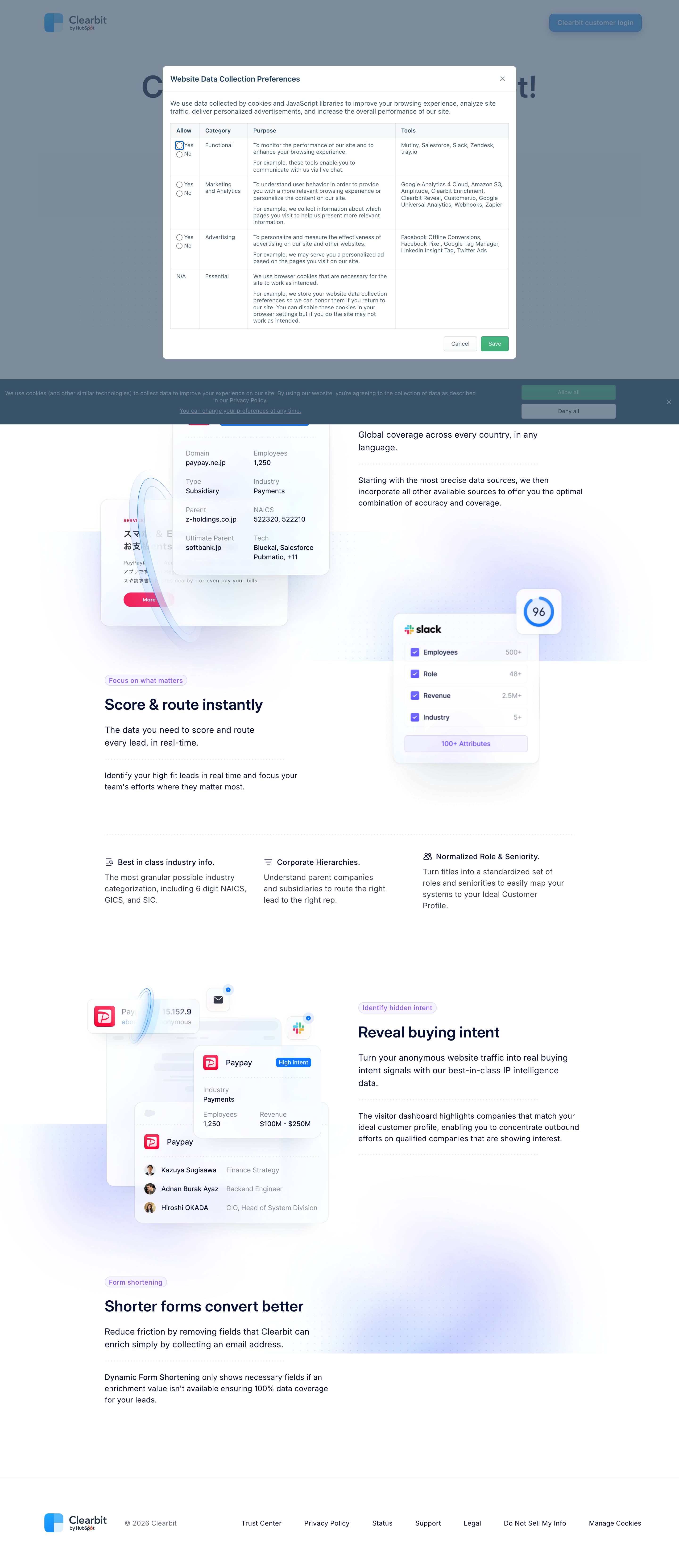 Clearbit desktop screenshot
