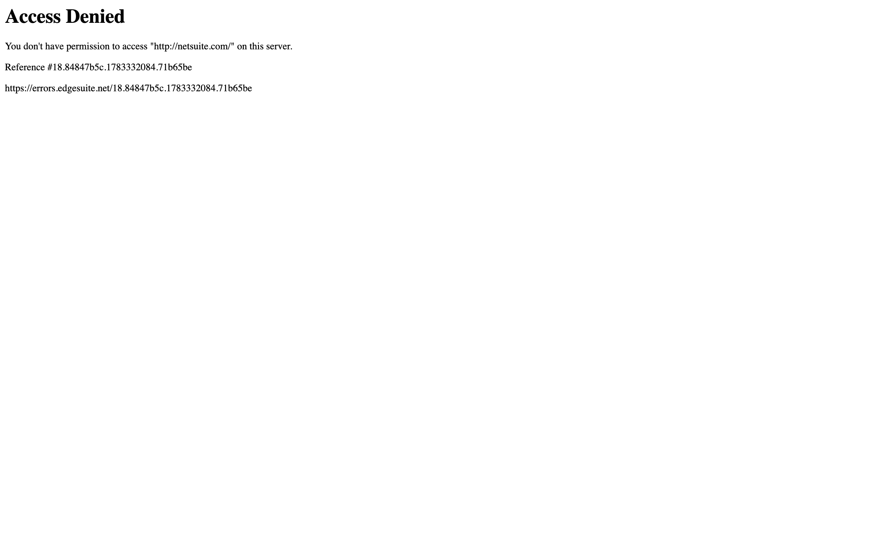 NetSuite website screenshot