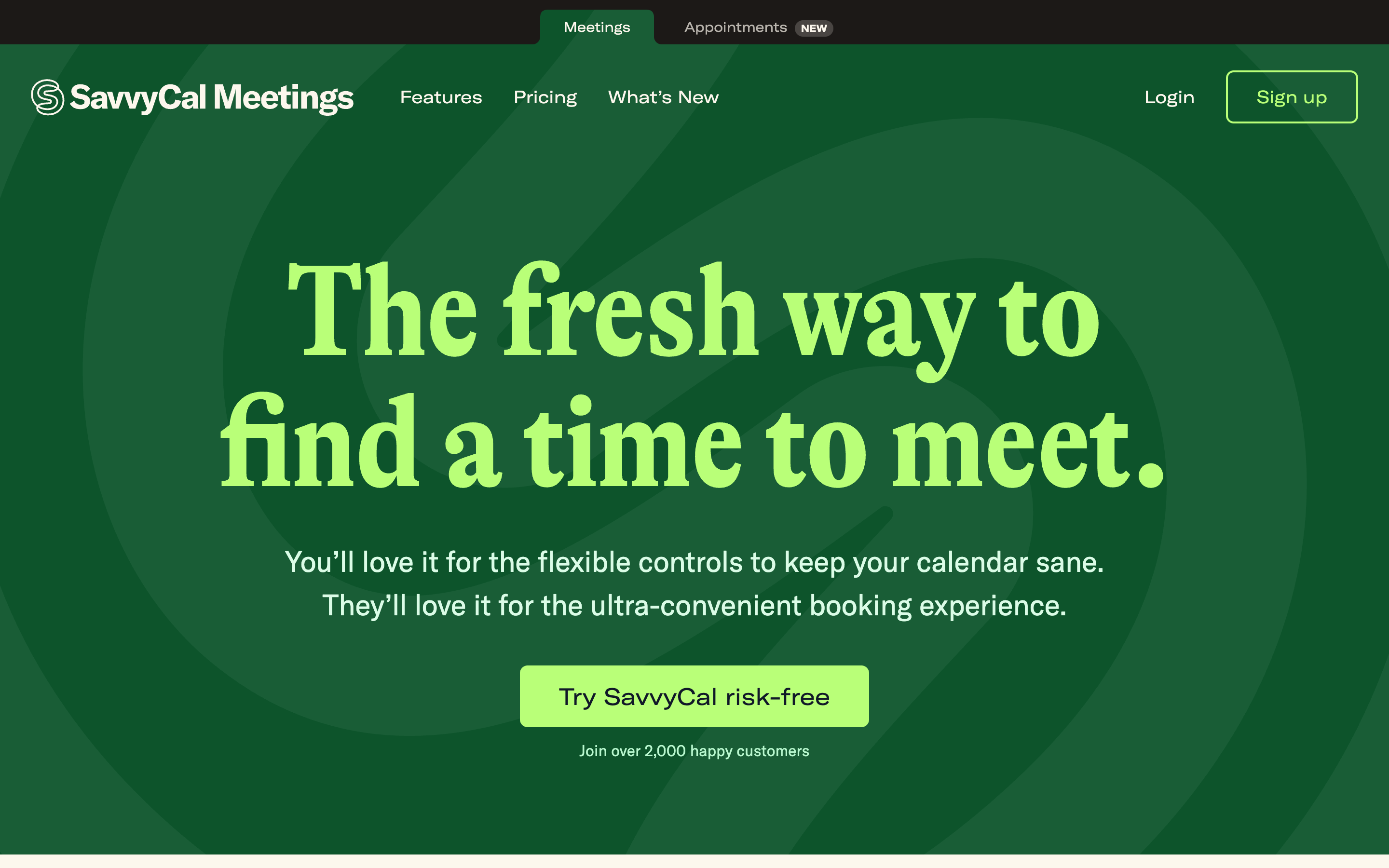 Savvycal website screenshot