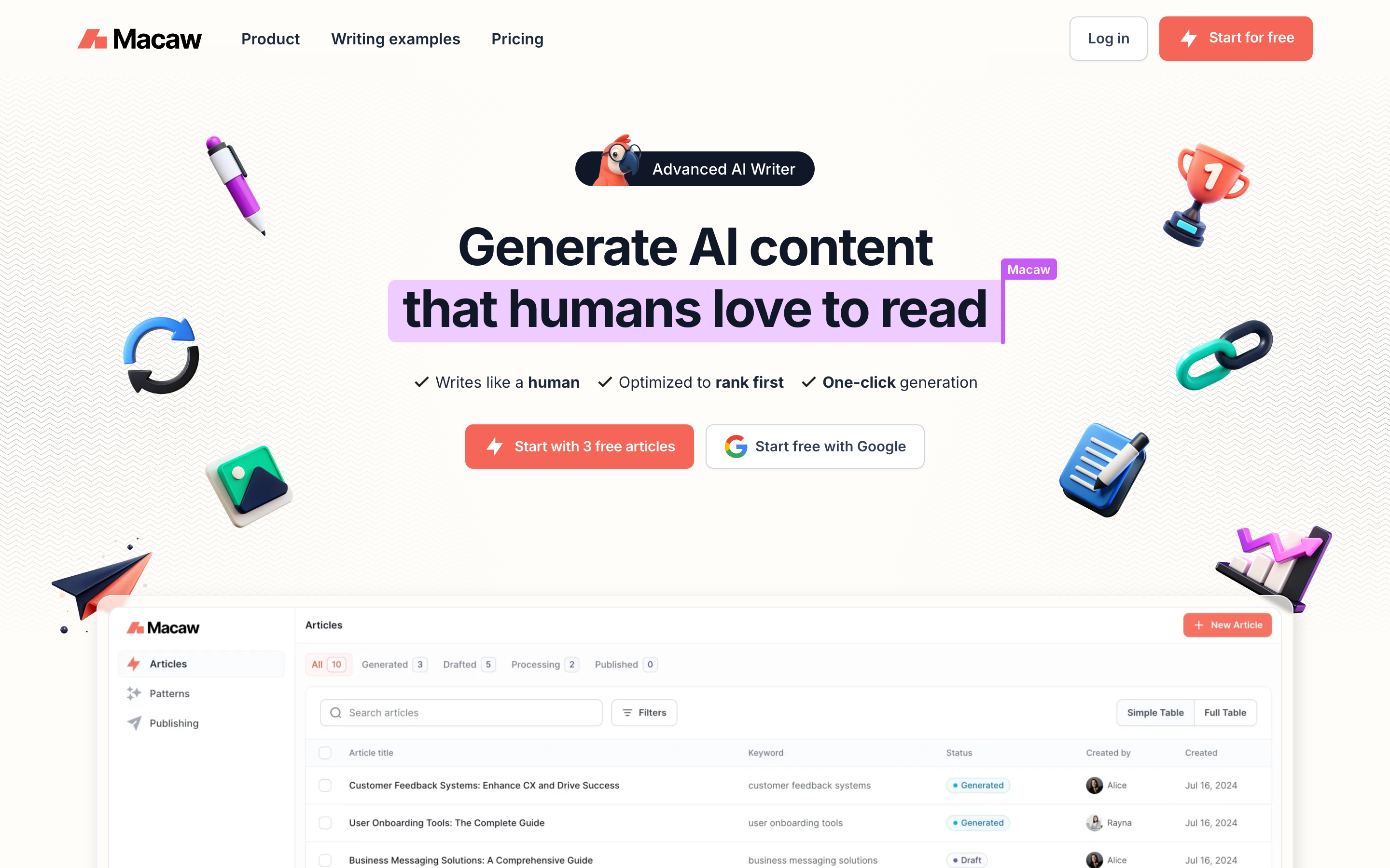 Macawhq website screenshot