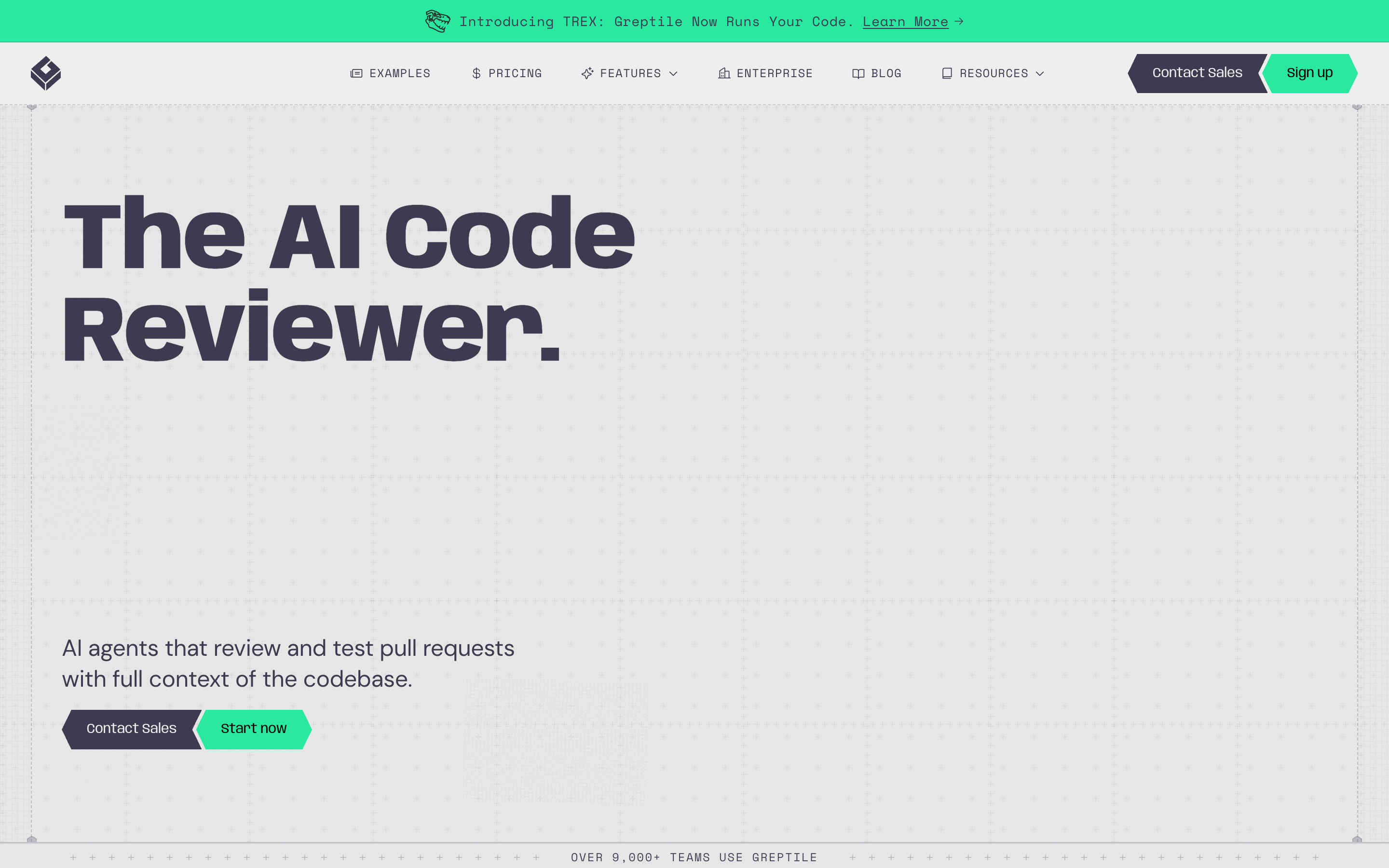 Greptile website screenshot