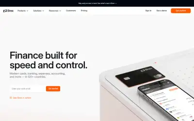 Brex website screenshot