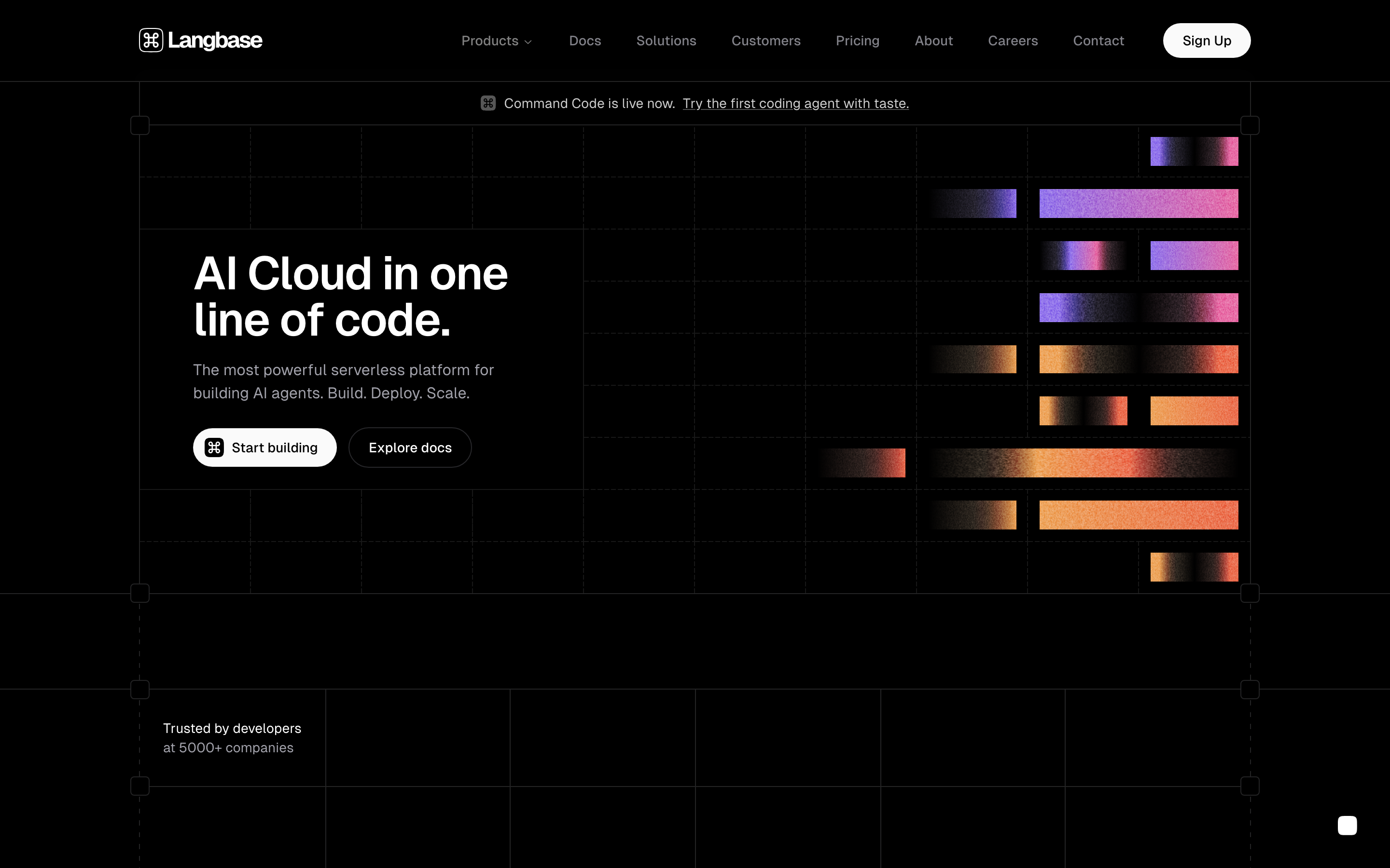 Langbase website screenshot