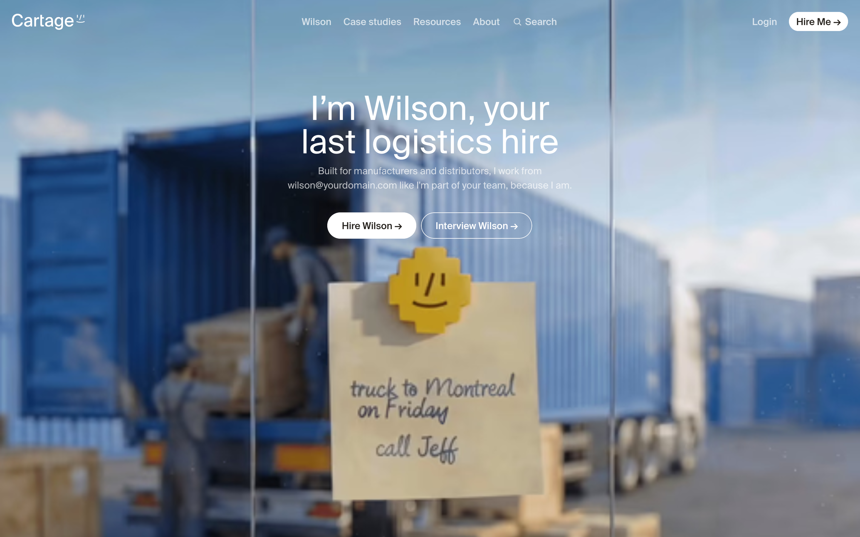 Cartage website screenshot