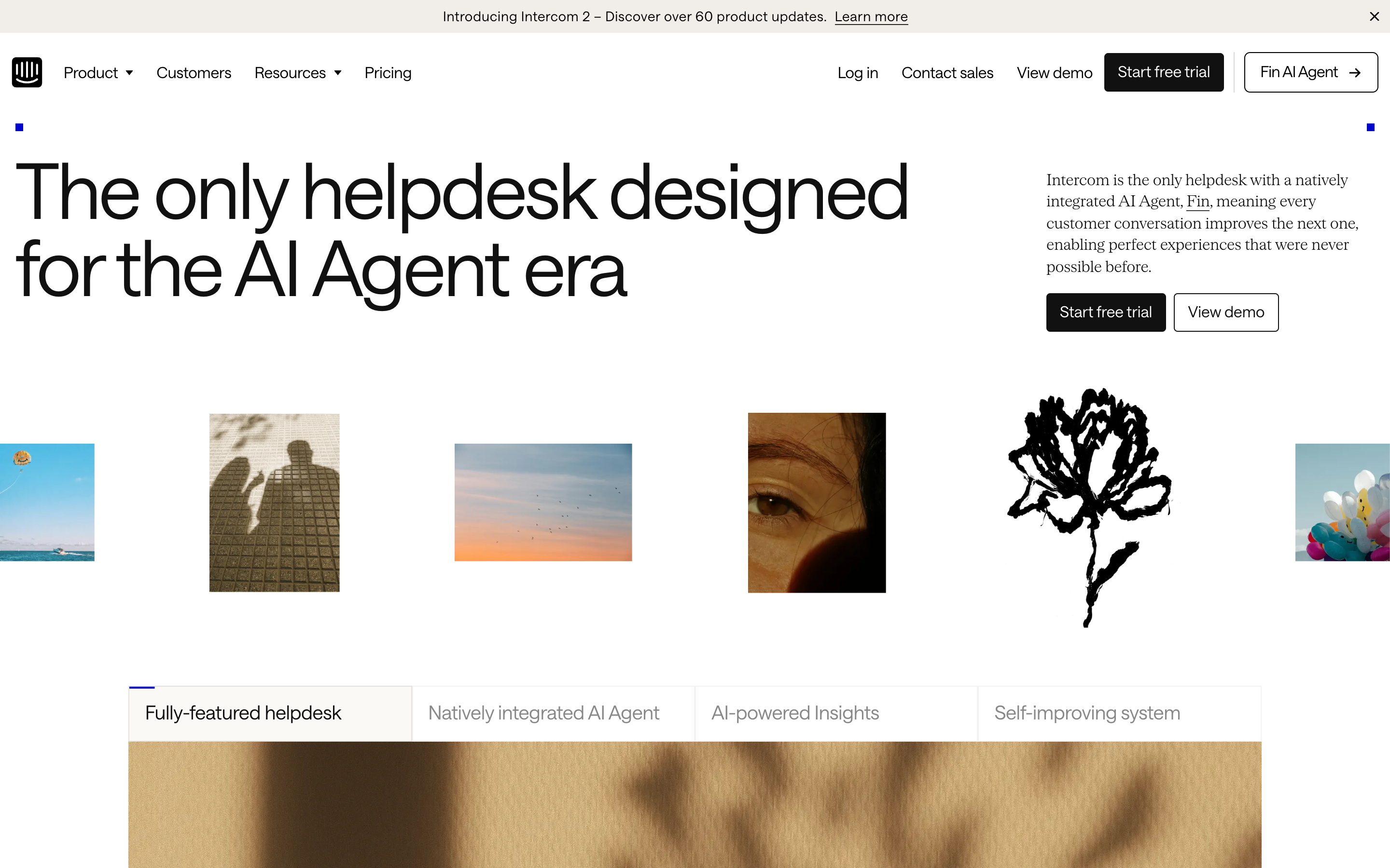 Intercom website screenshot