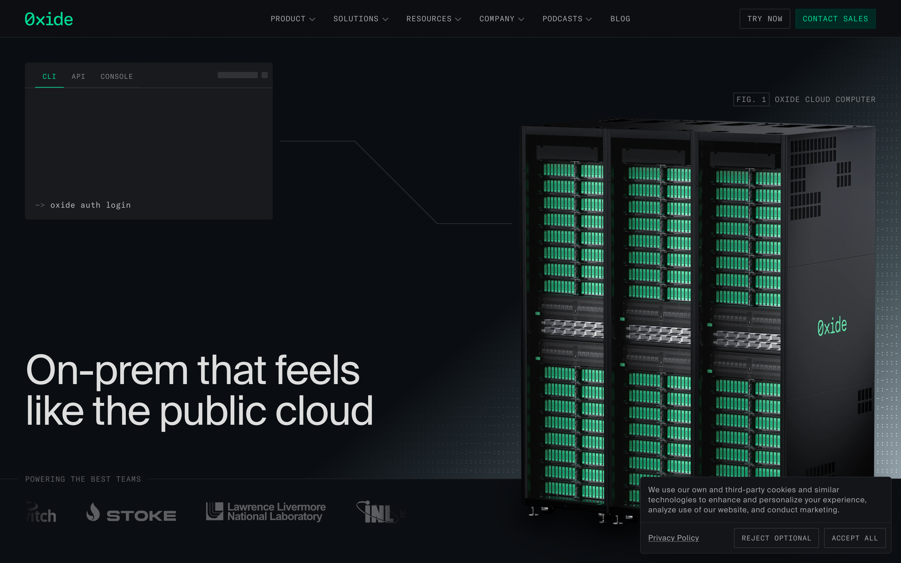 Oxide Computer website screenshot