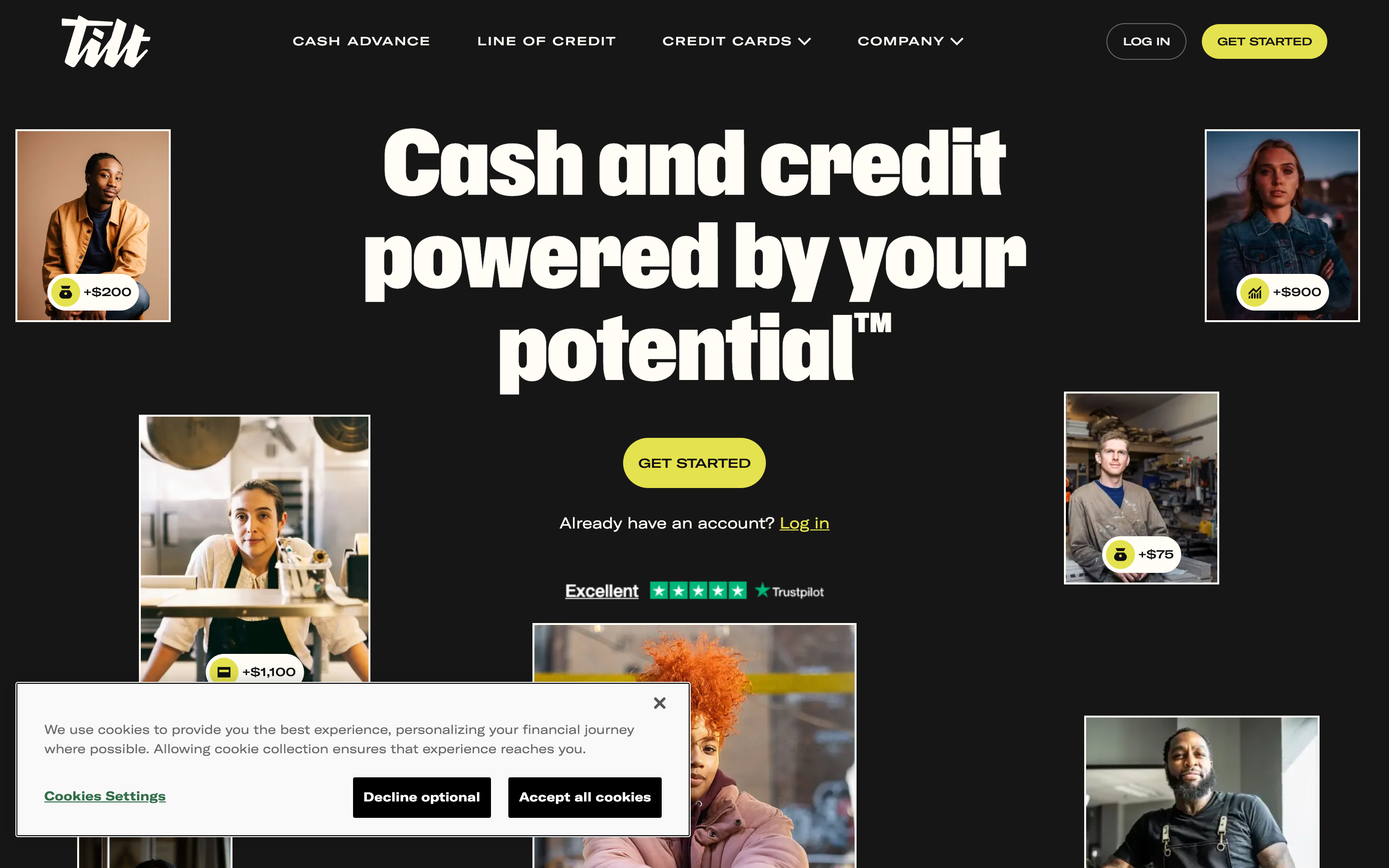 Tilt website screenshot