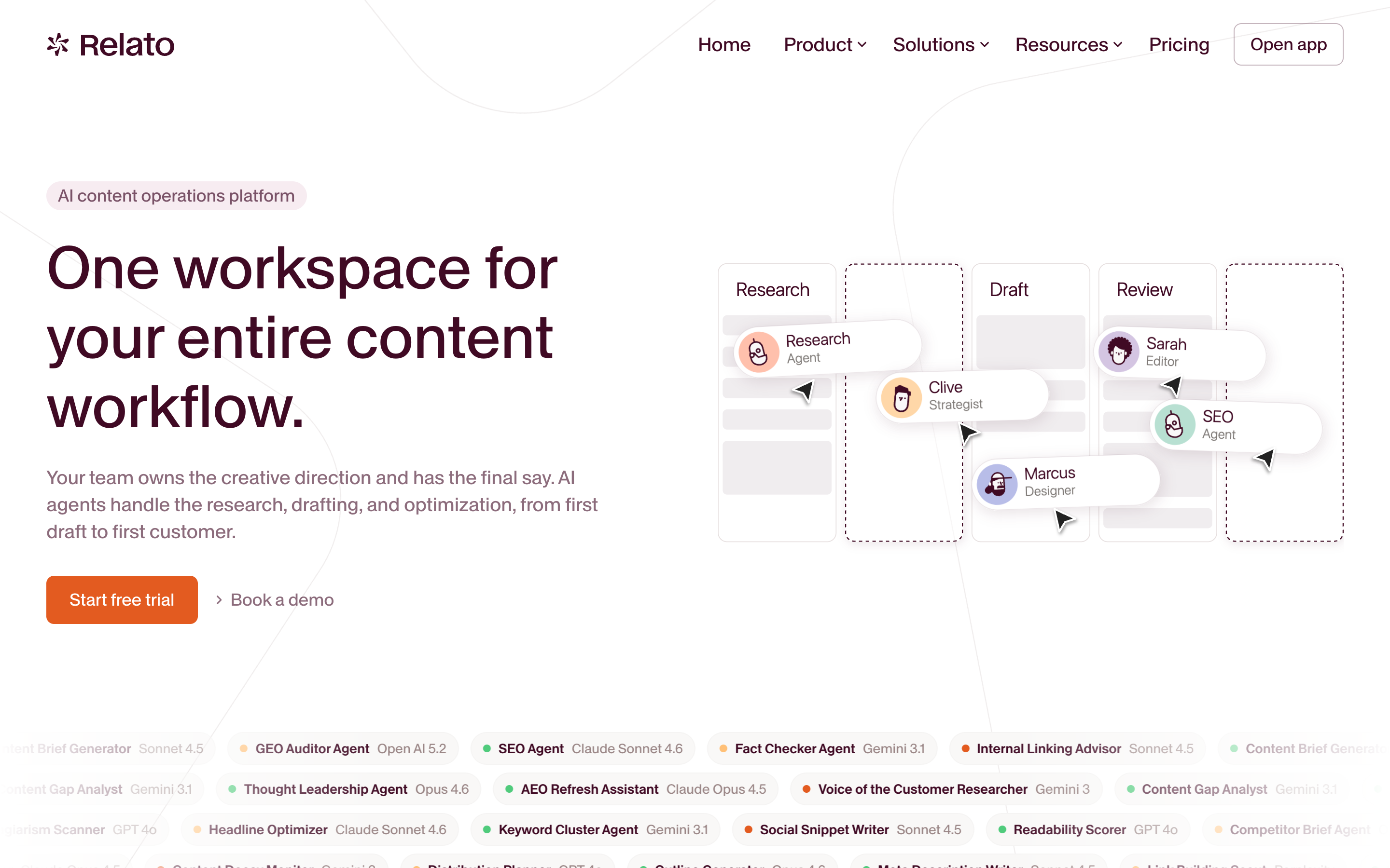 Relato website screenshot