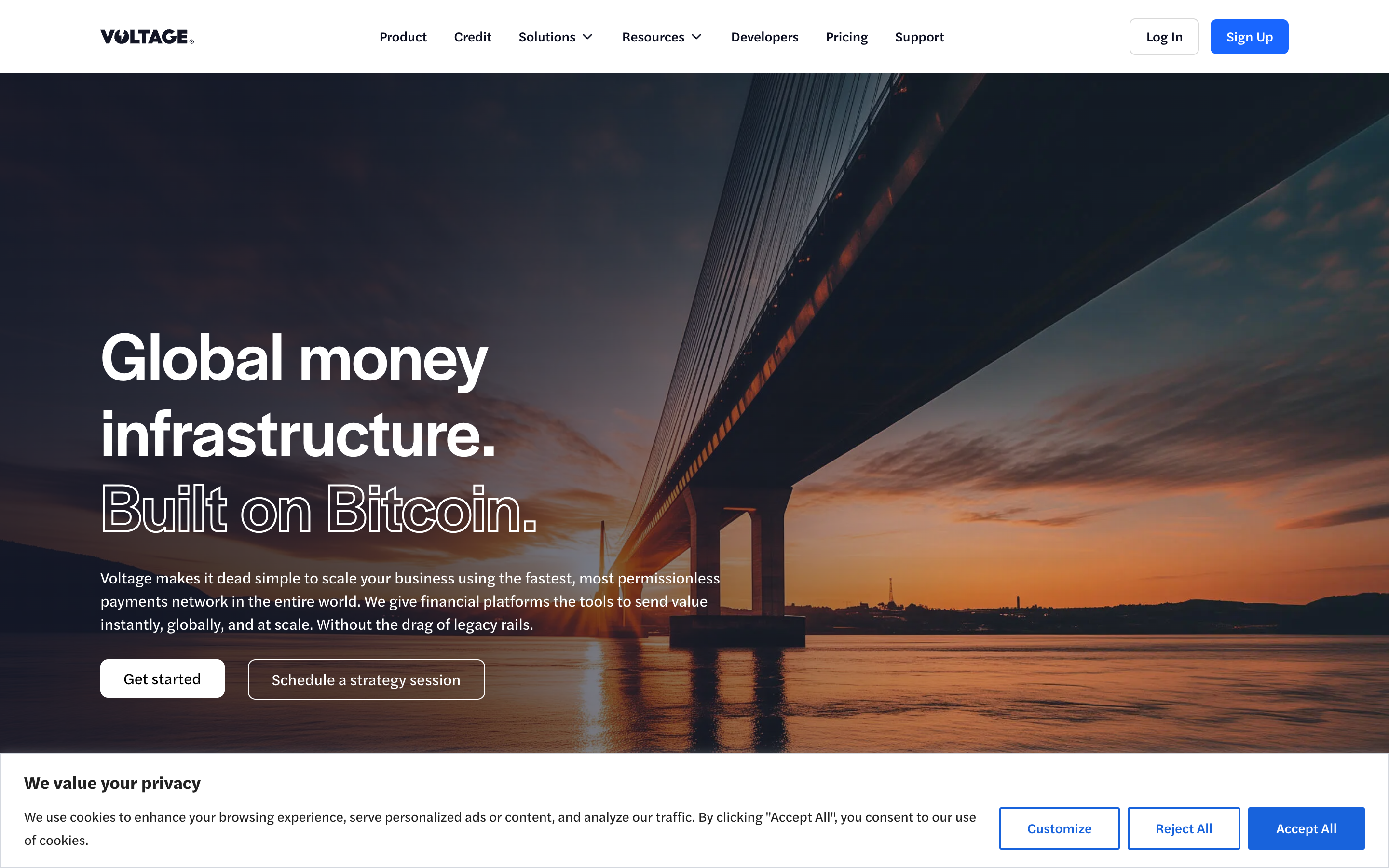 Voltage website screenshot