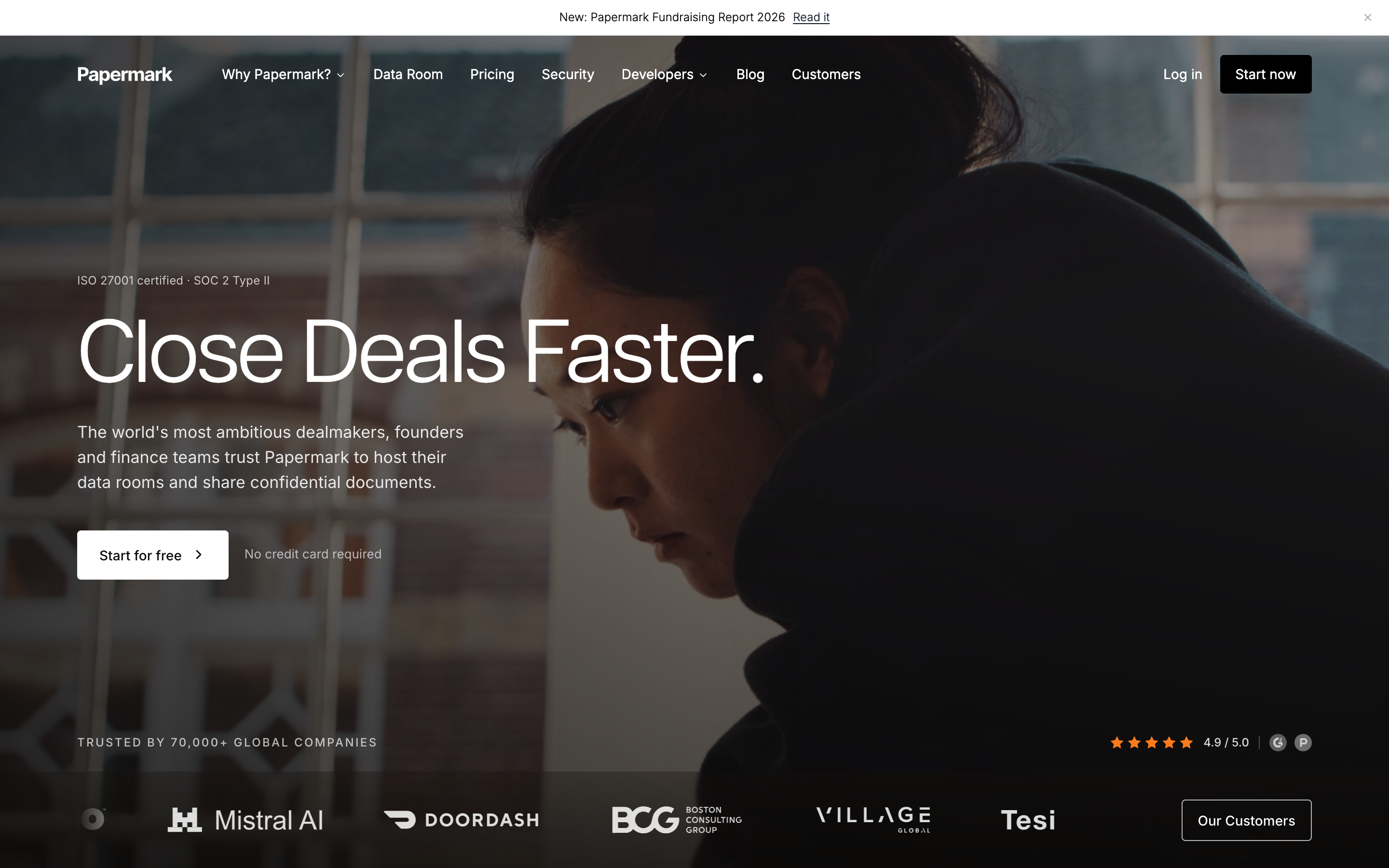 Papermark website screenshot