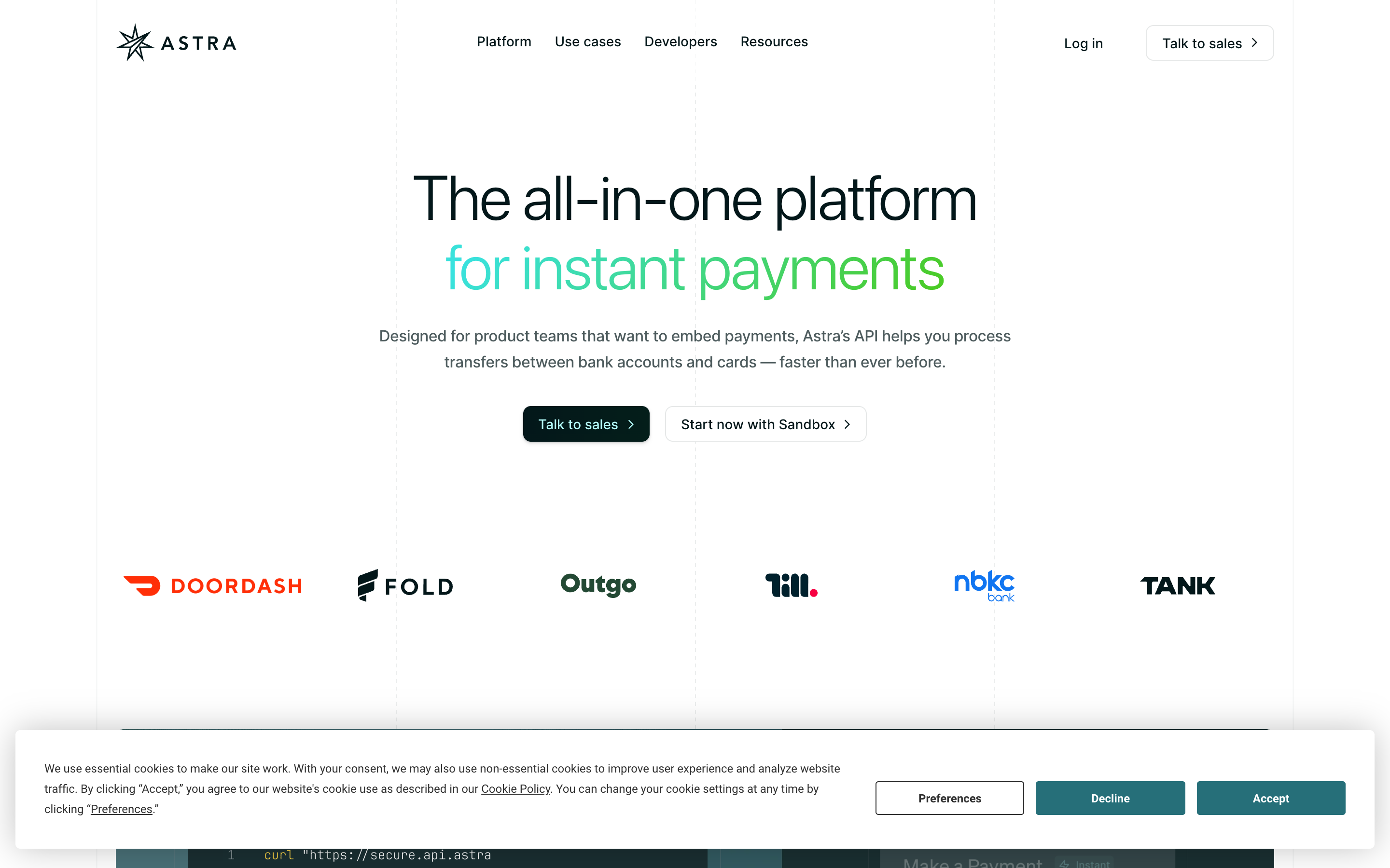 Astrafi website screenshot