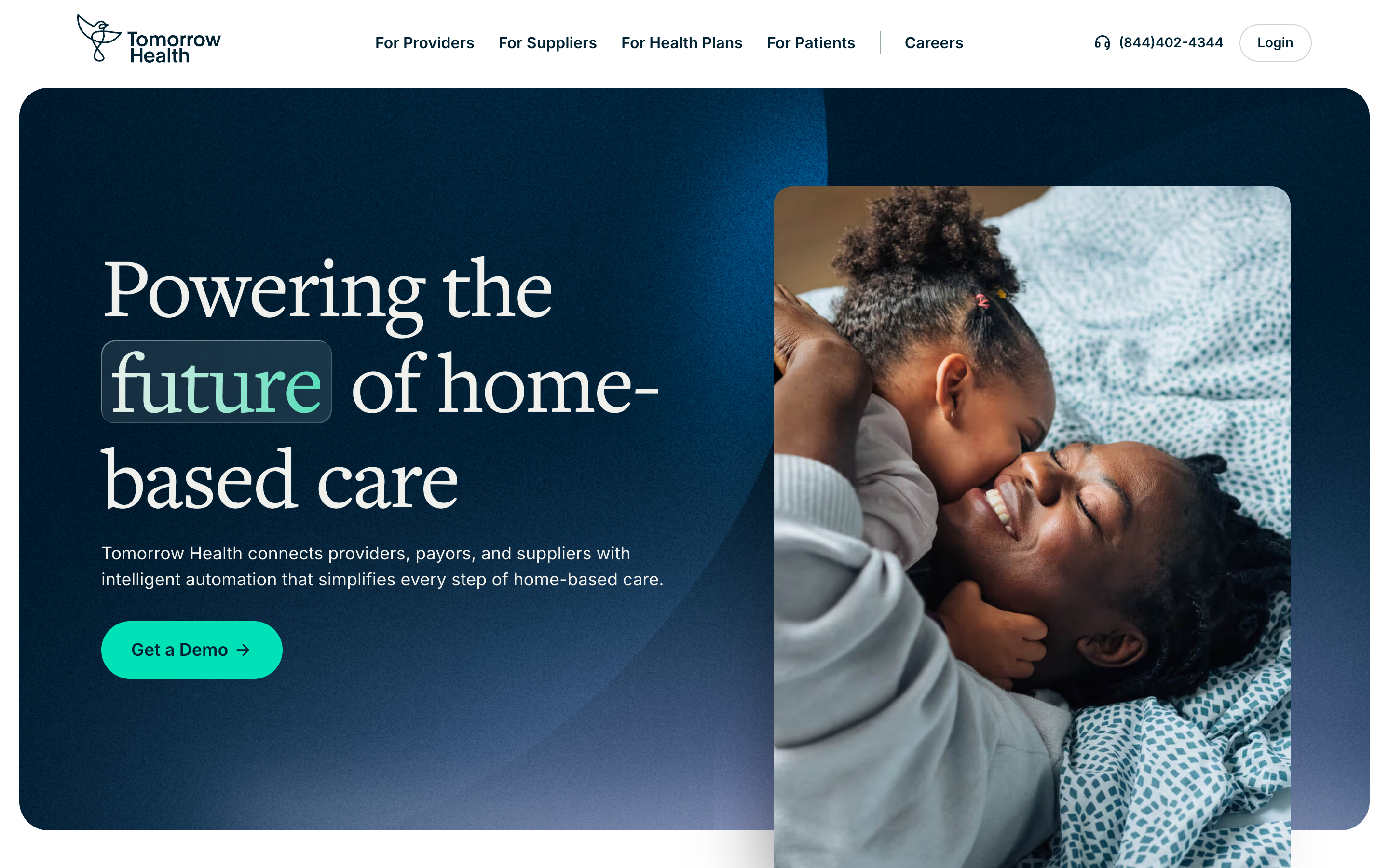 Tomorrow Health website screenshot
