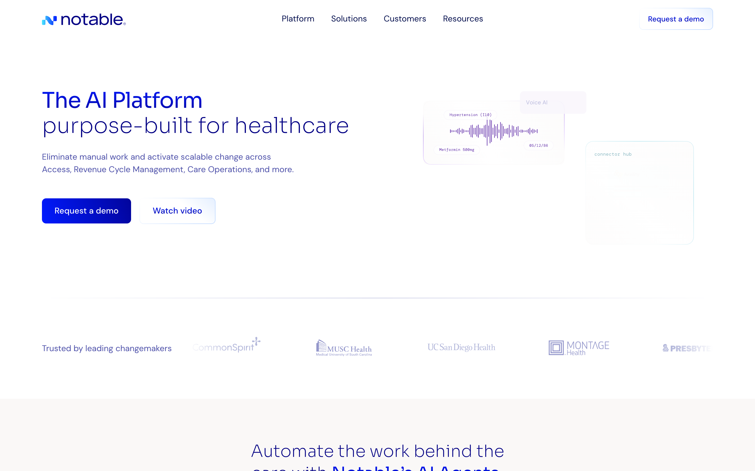 Notablehealth website screenshot