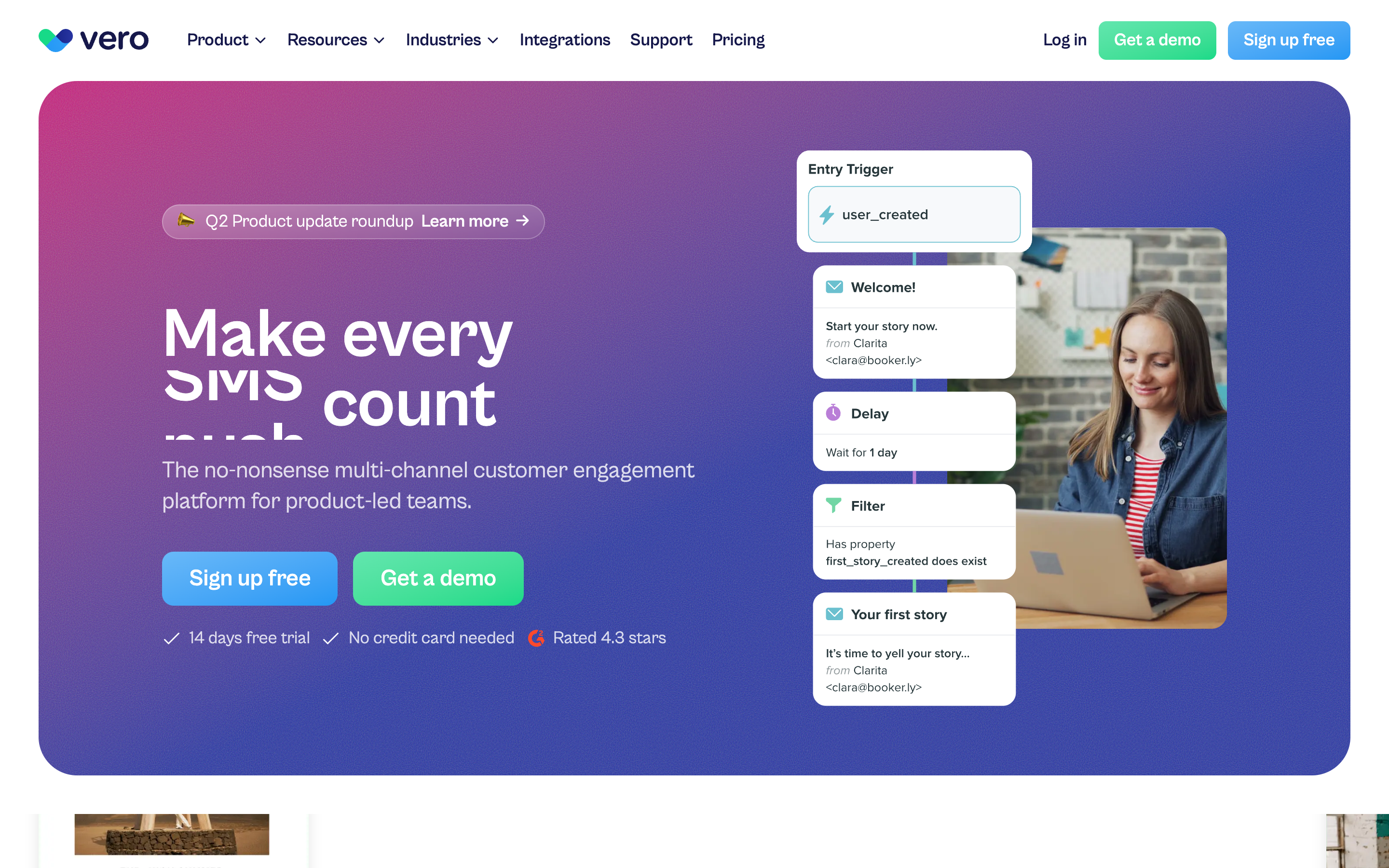 Getvero website screenshot