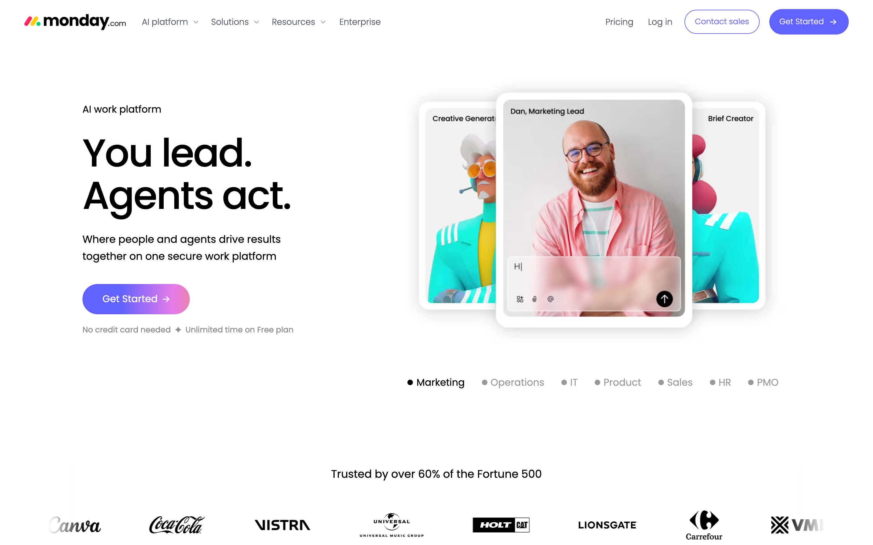 Monday.com website screenshot