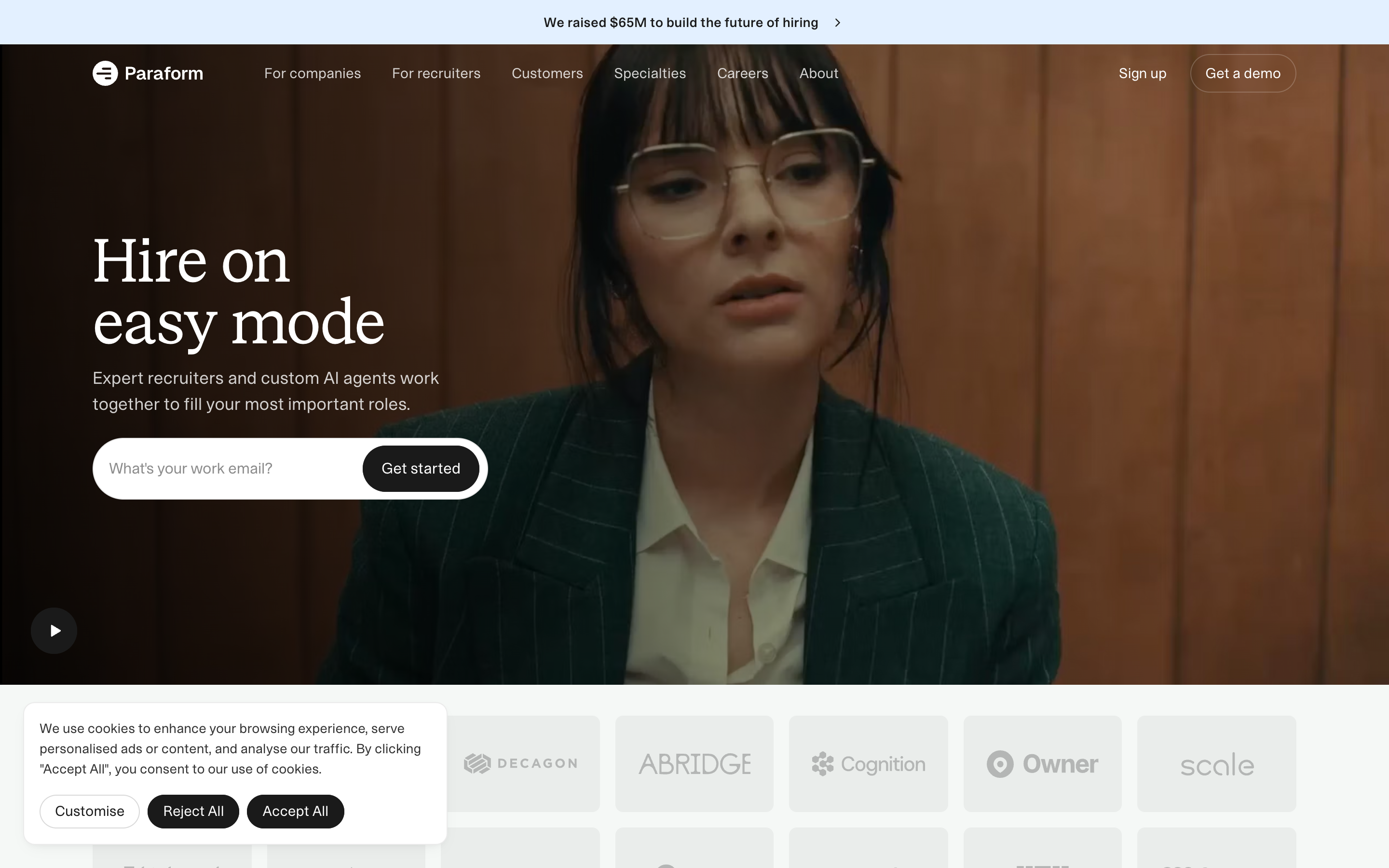 Paraform website screenshot