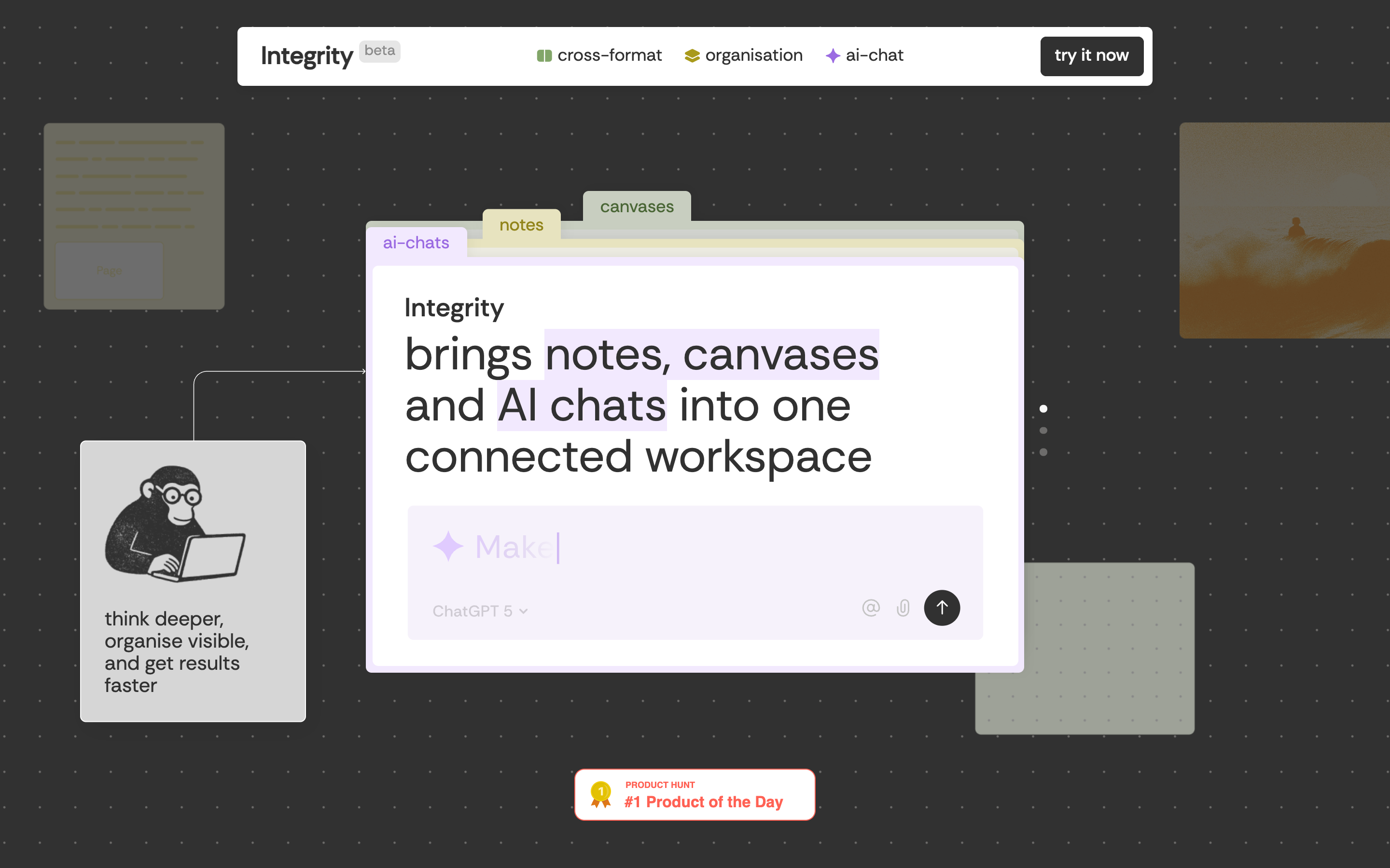 Integrity website screenshot