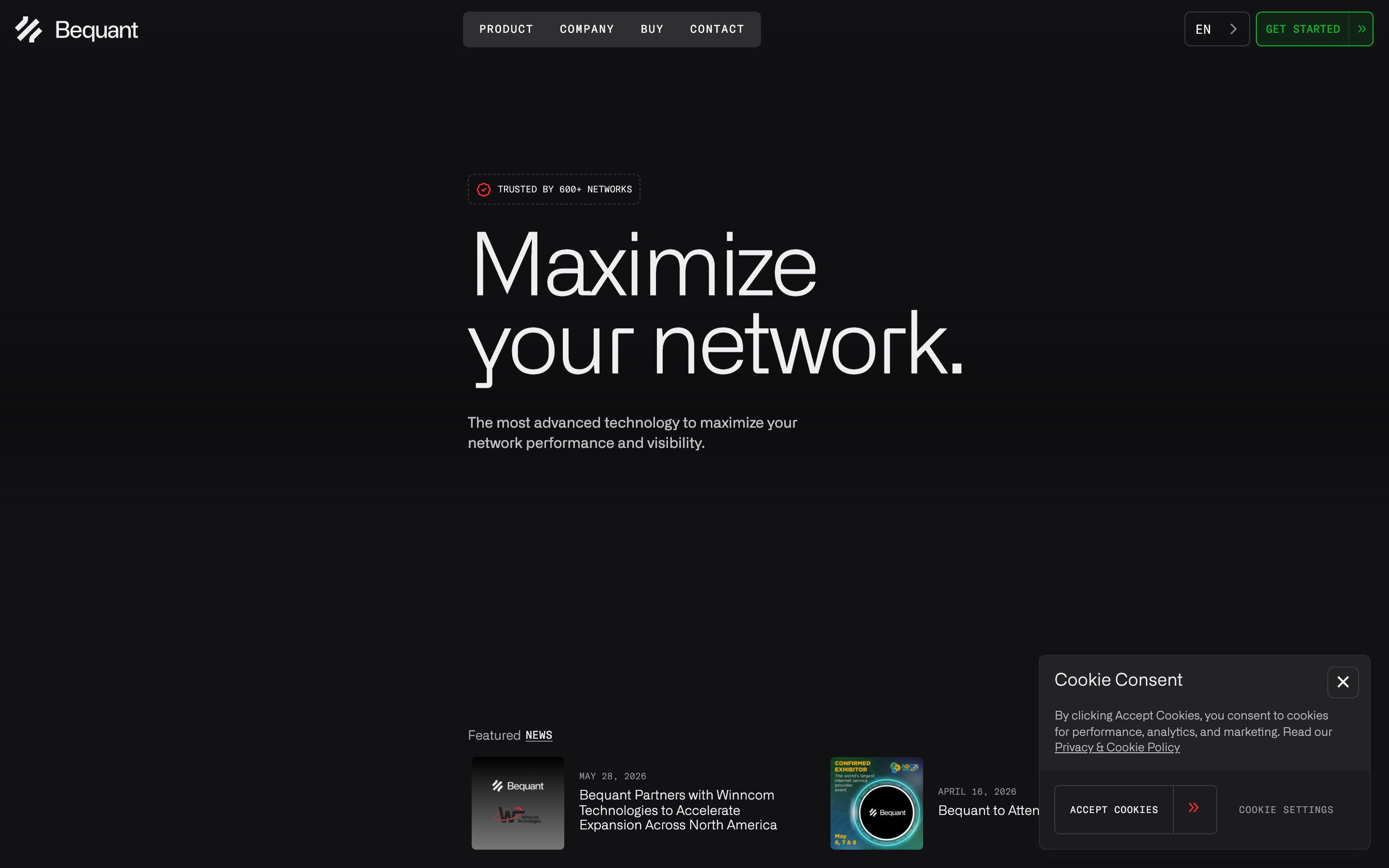 Bequant website screenshot
