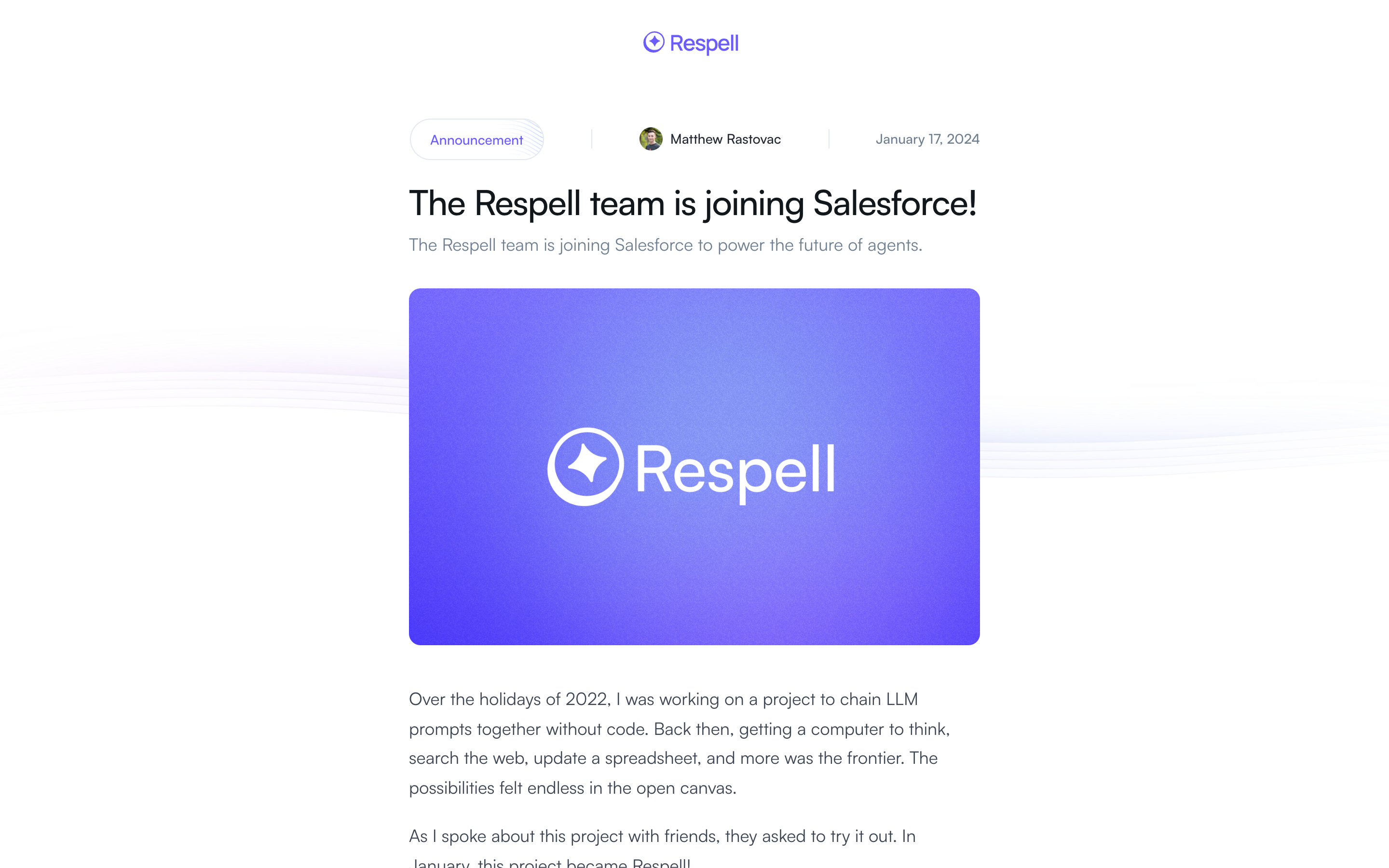 Respell website screenshot