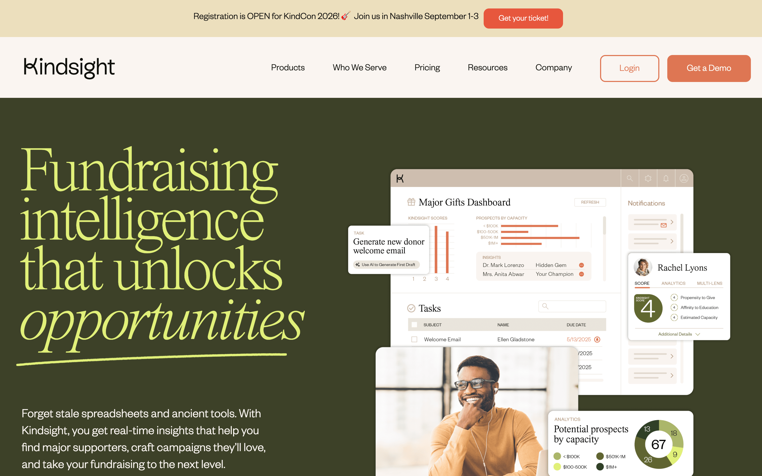 Kindsight website screenshot
