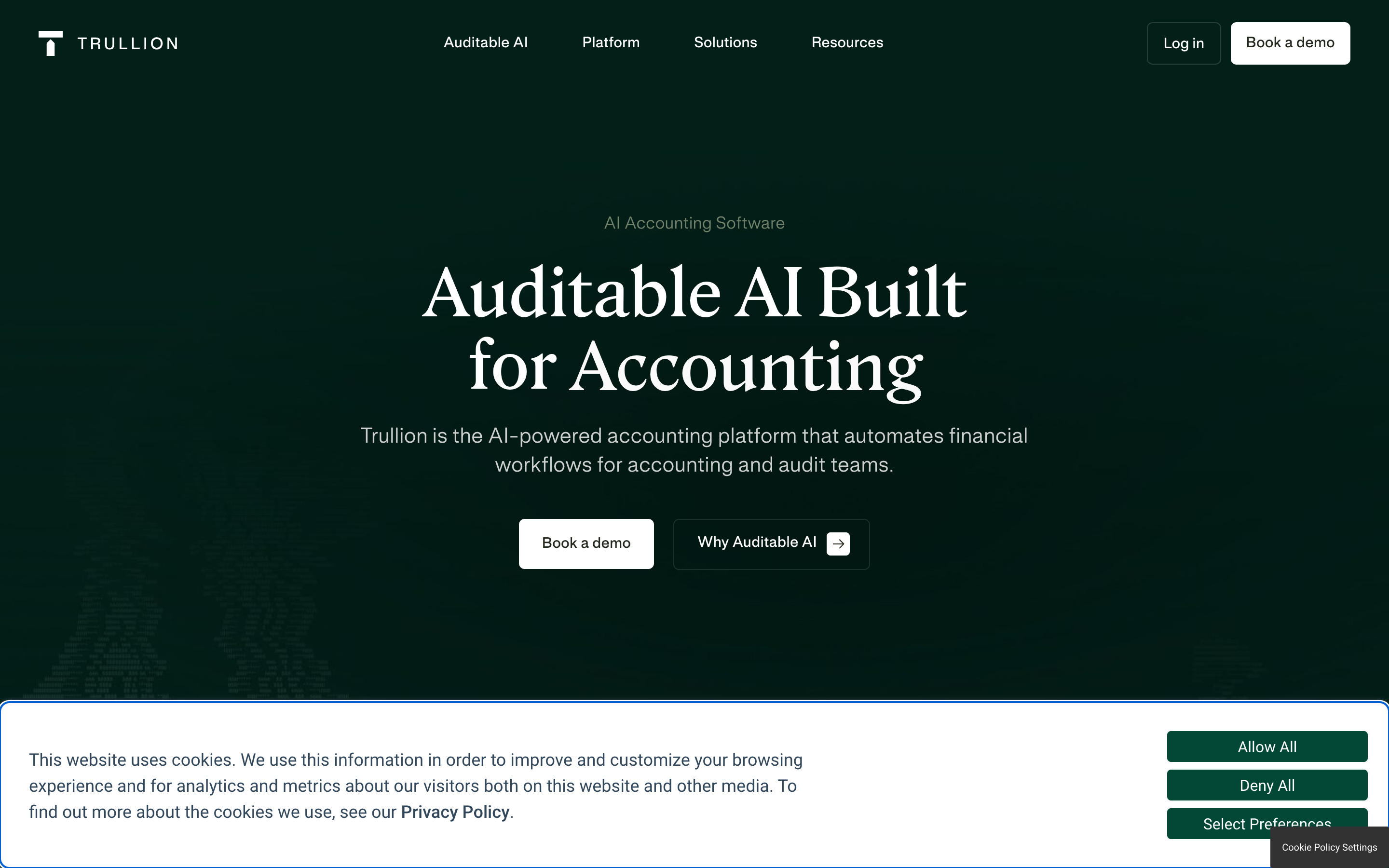 Trullion website screenshot