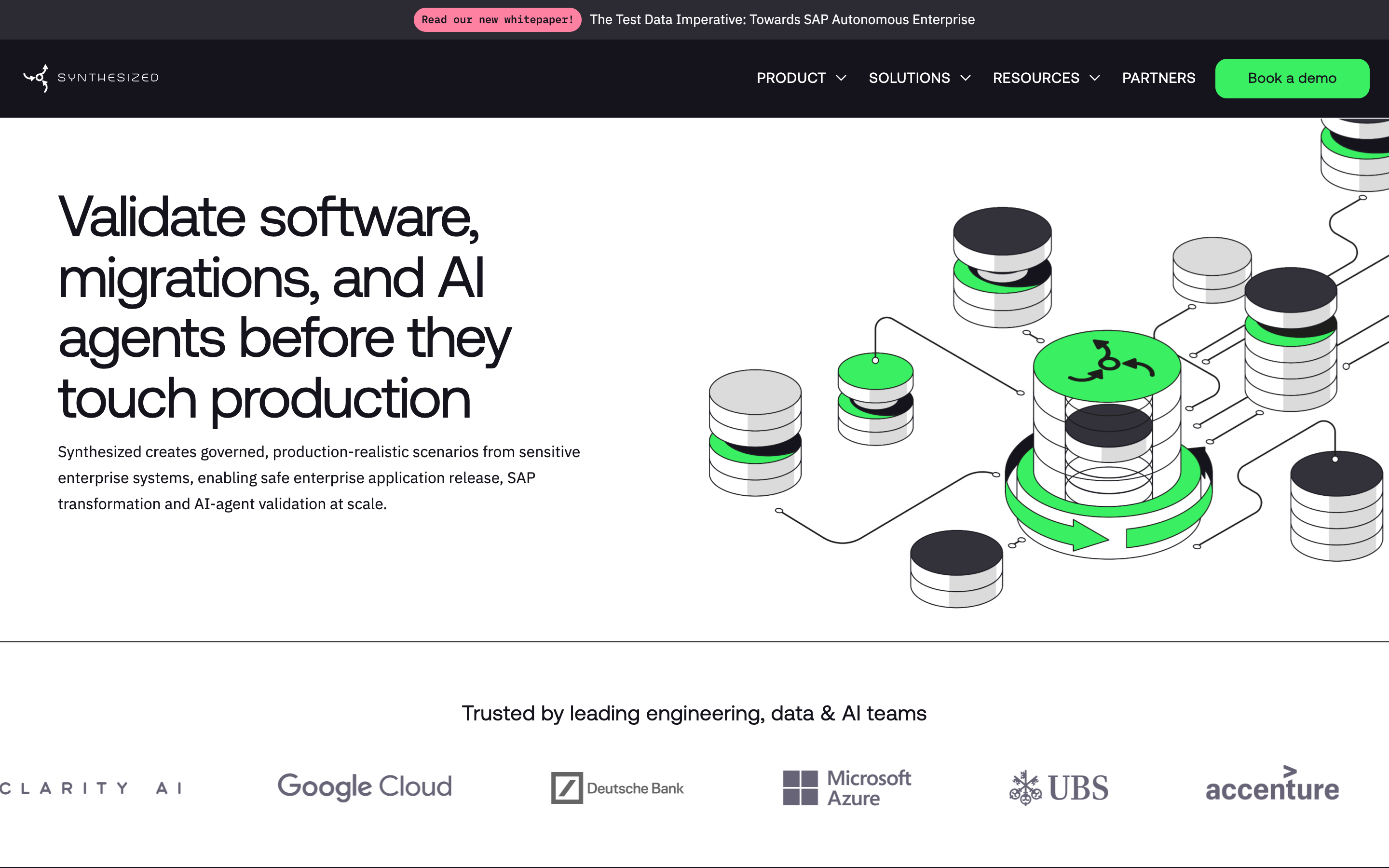 Synthesized website screenshot