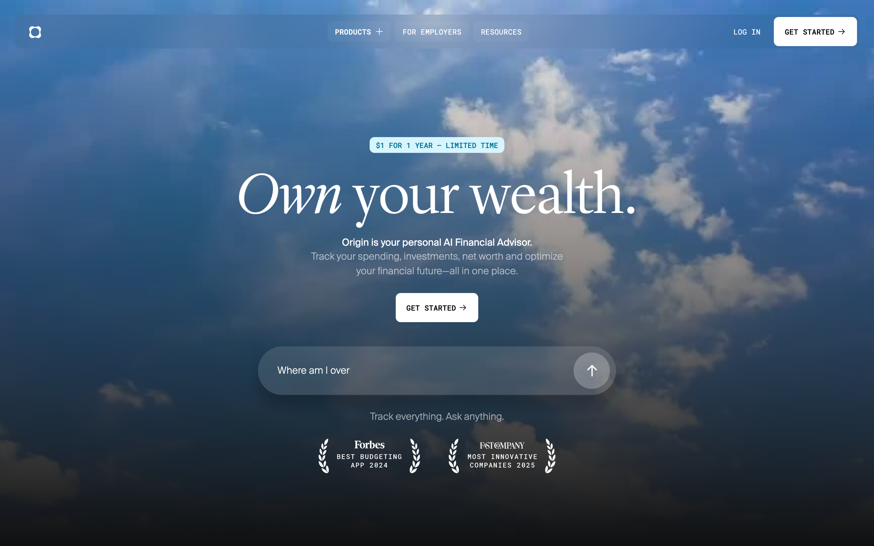 Origin website screenshot