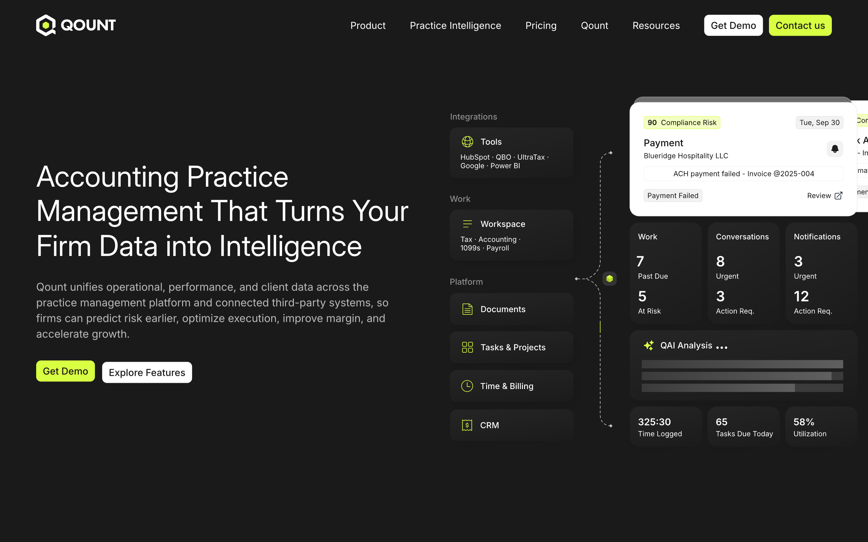 Qount website screenshot