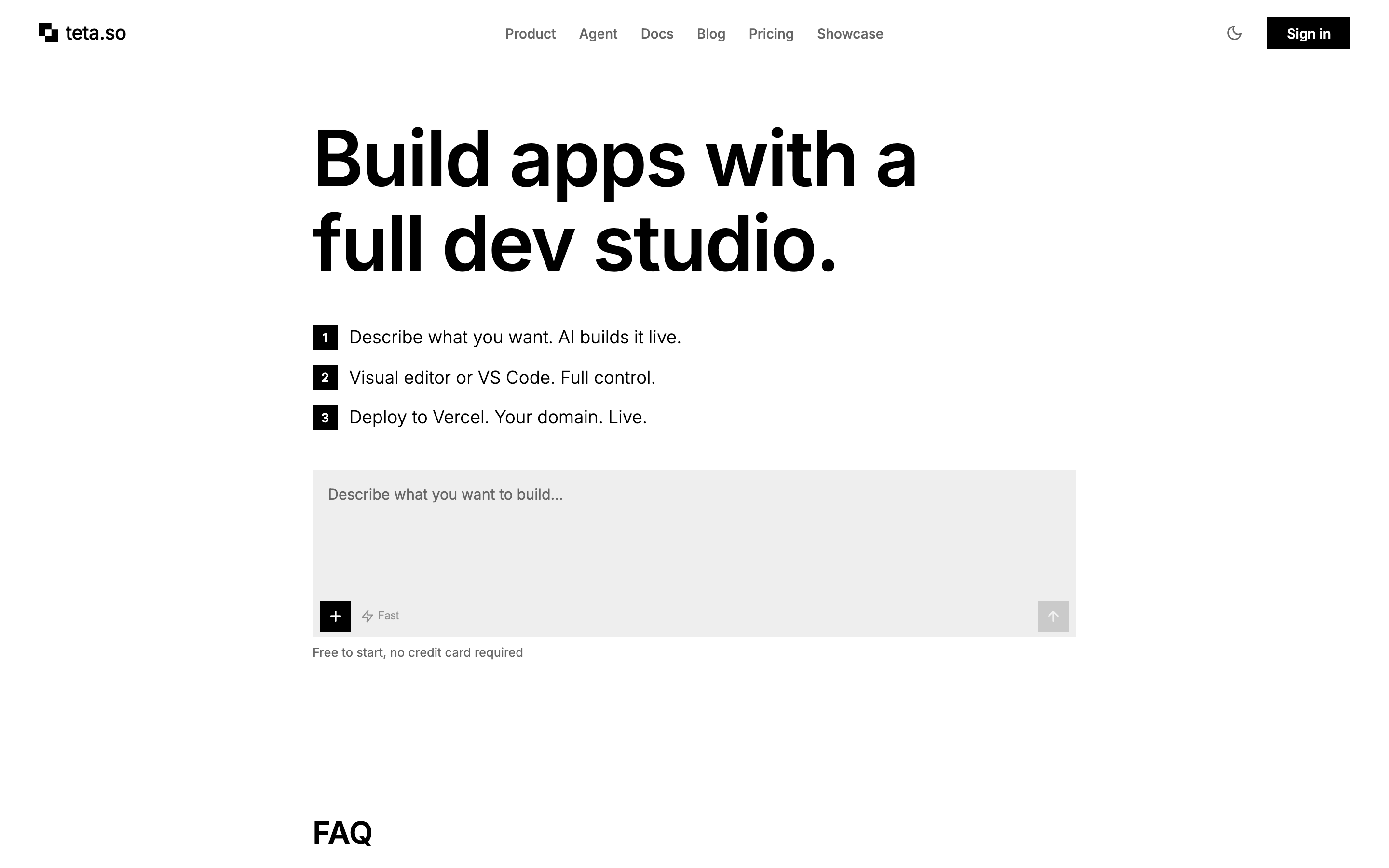 Teta website screenshot