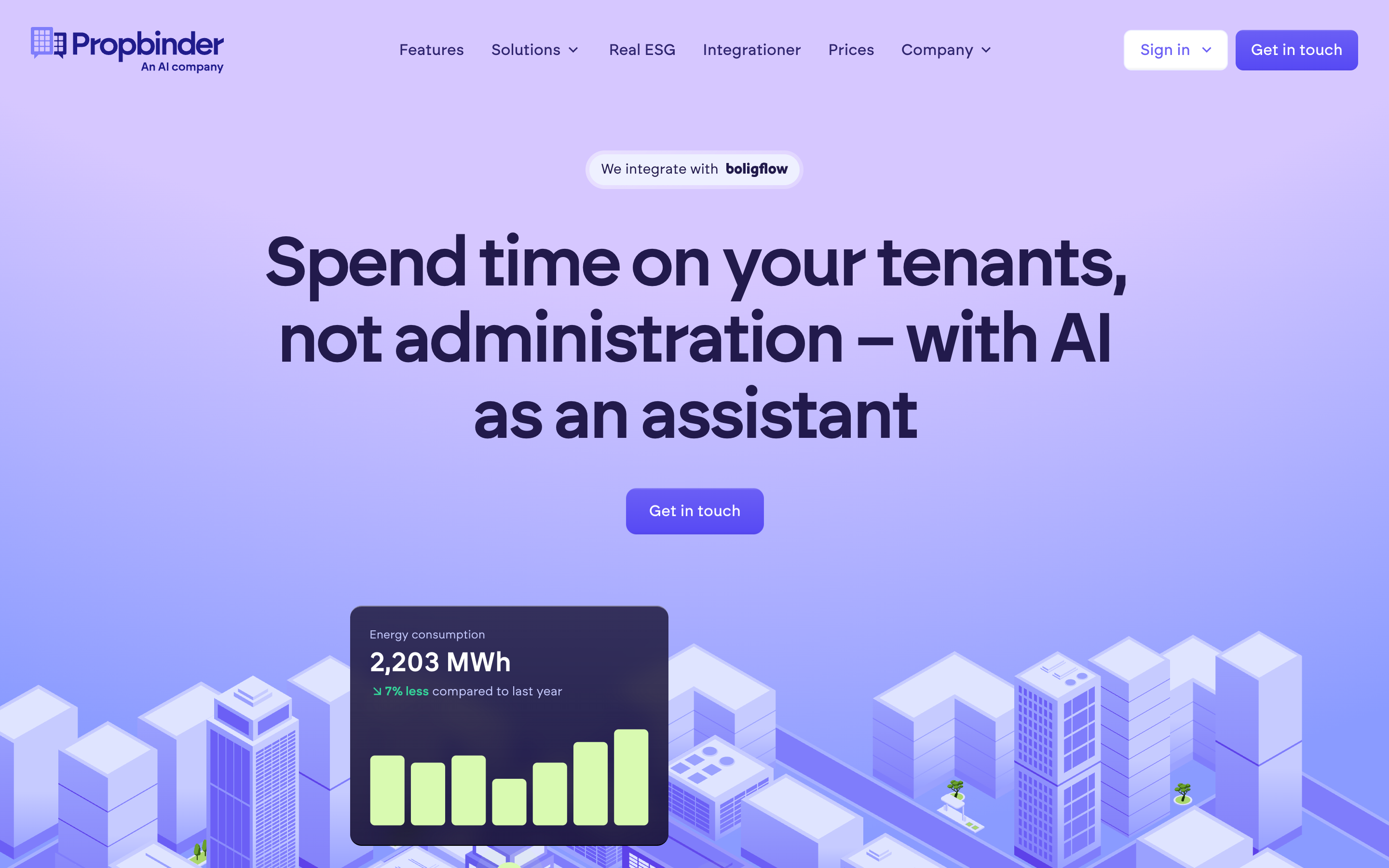 Propbinder website screenshot