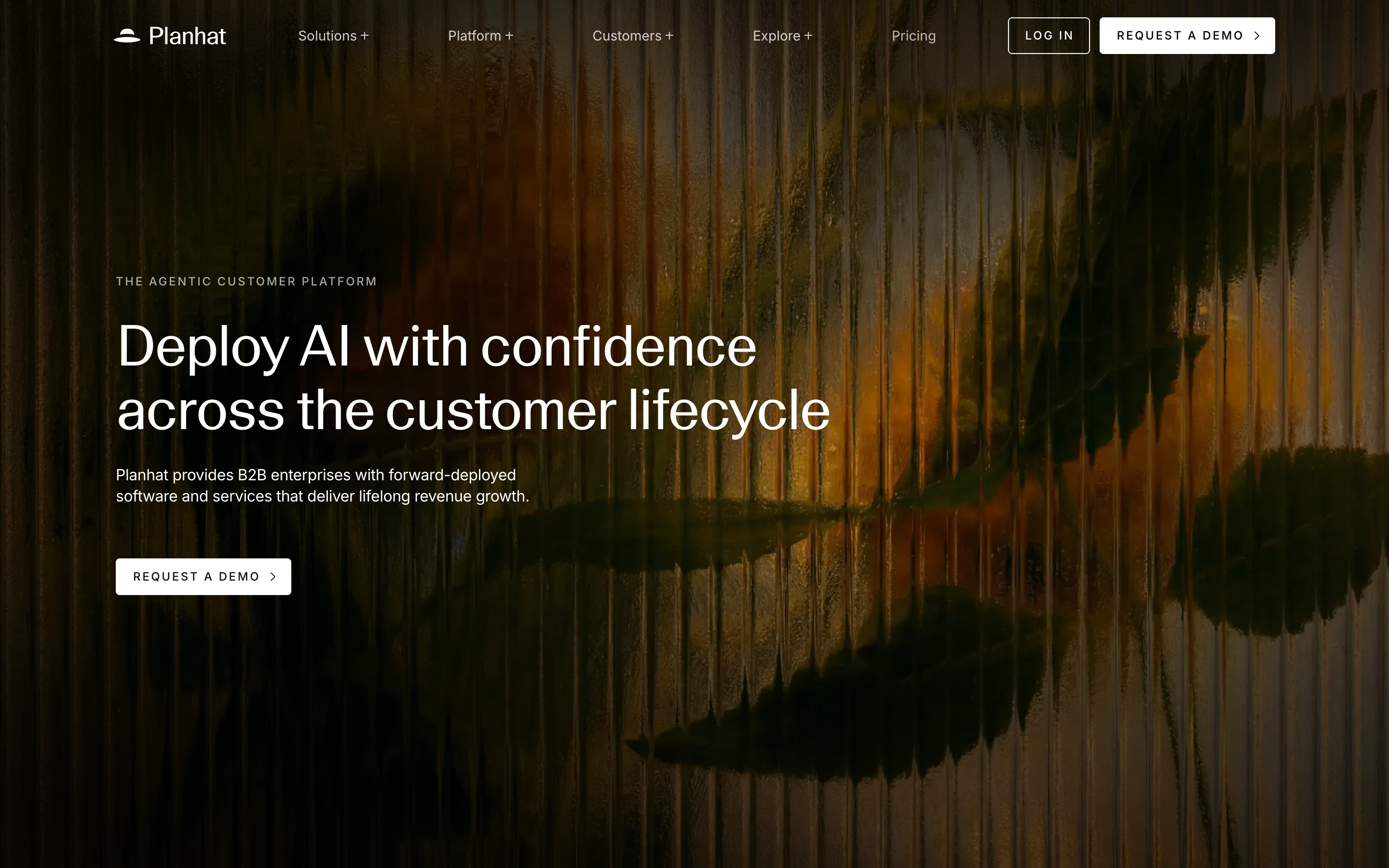 Planhat website screenshot