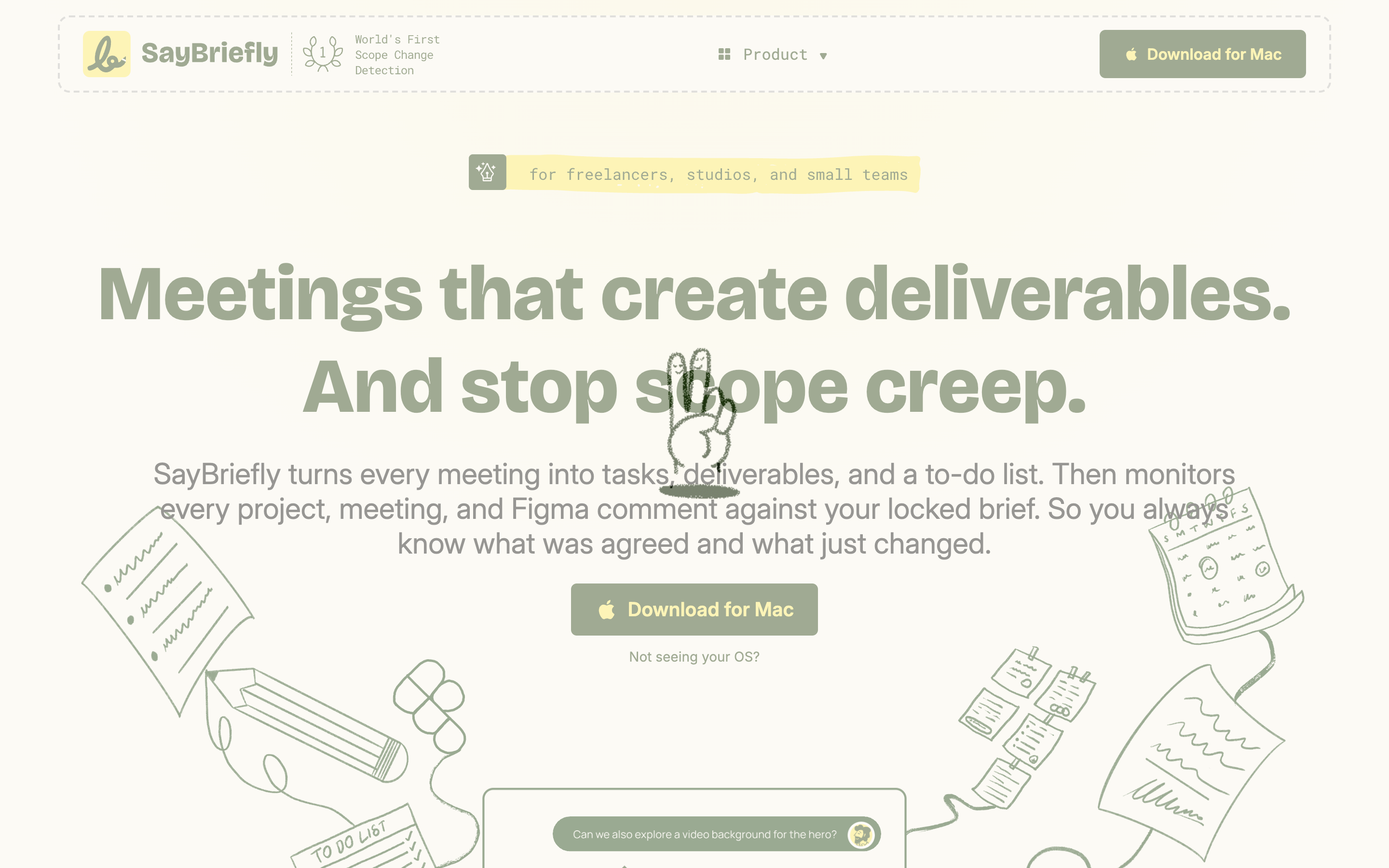 Briefing AI website screenshot