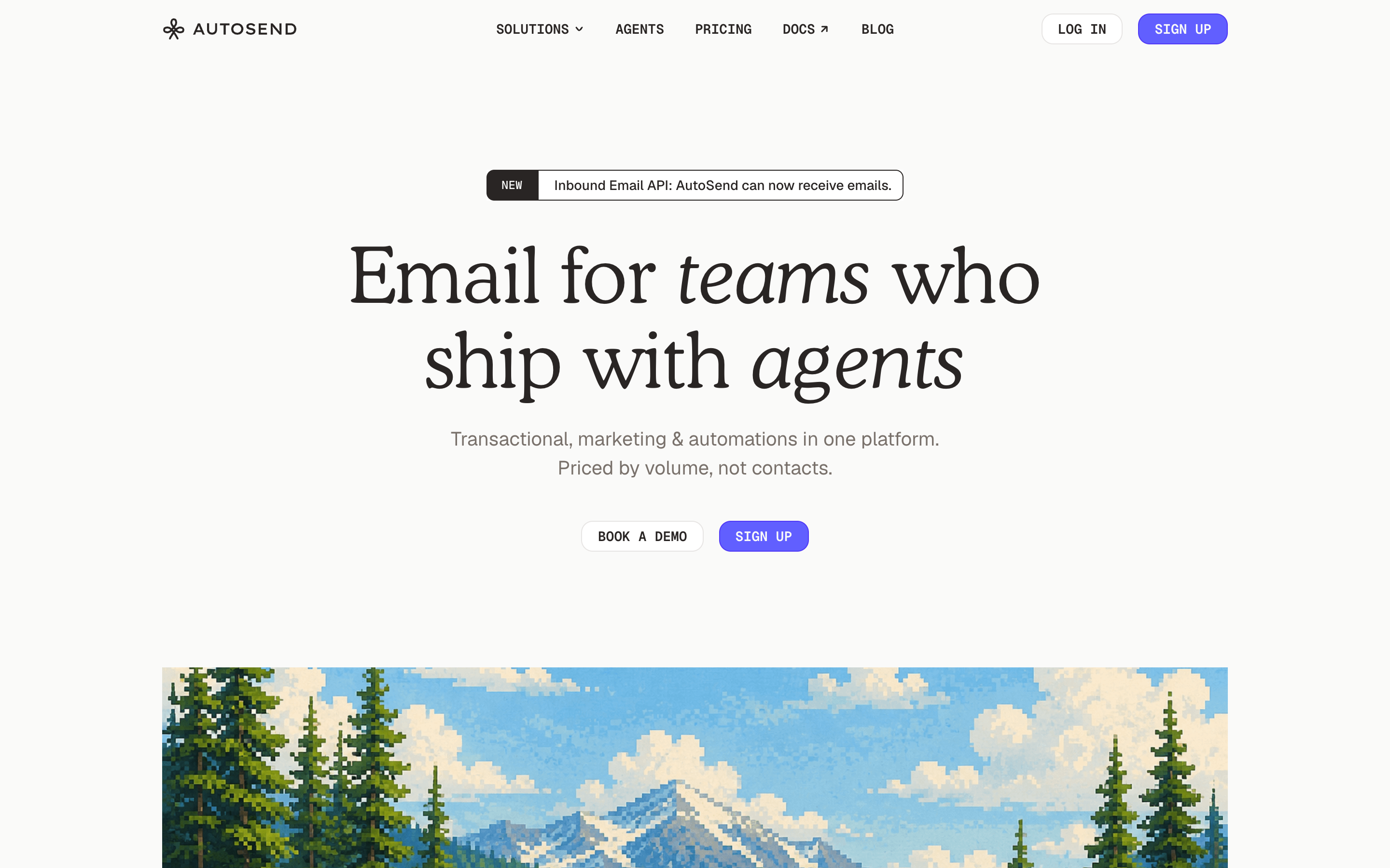 Autosend website screenshot
