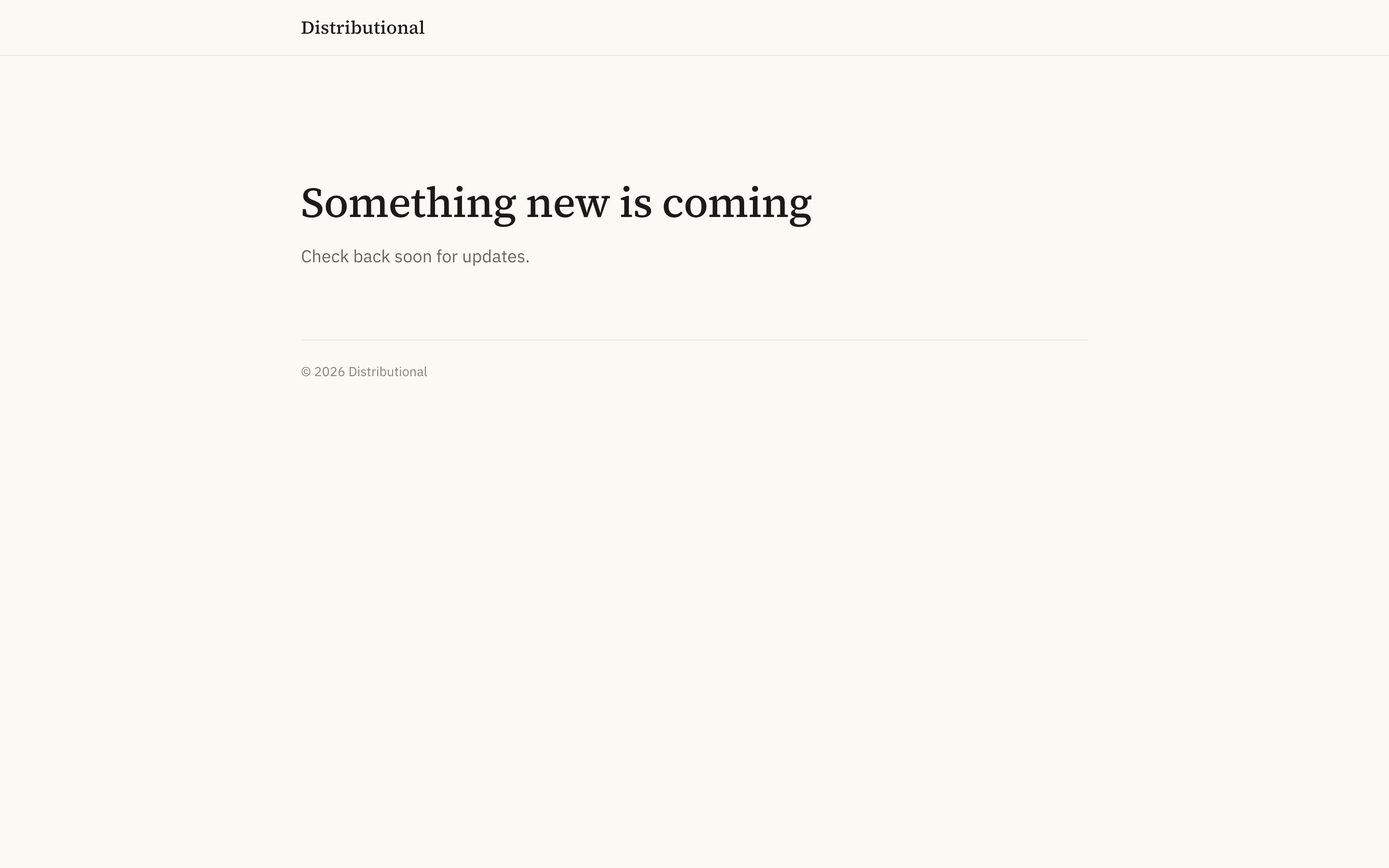 Distributional website screenshot
