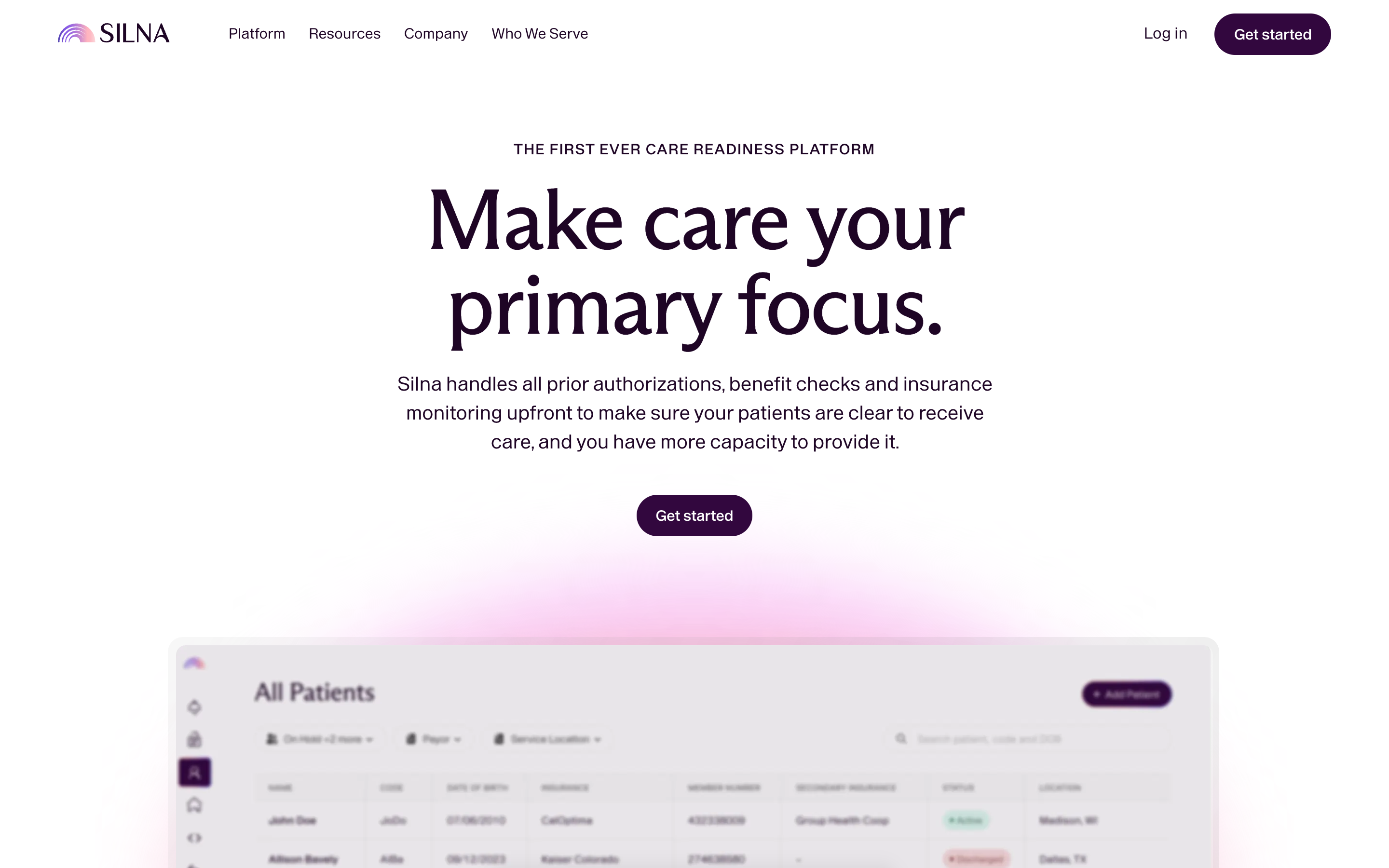 Silna Health website screenshot
