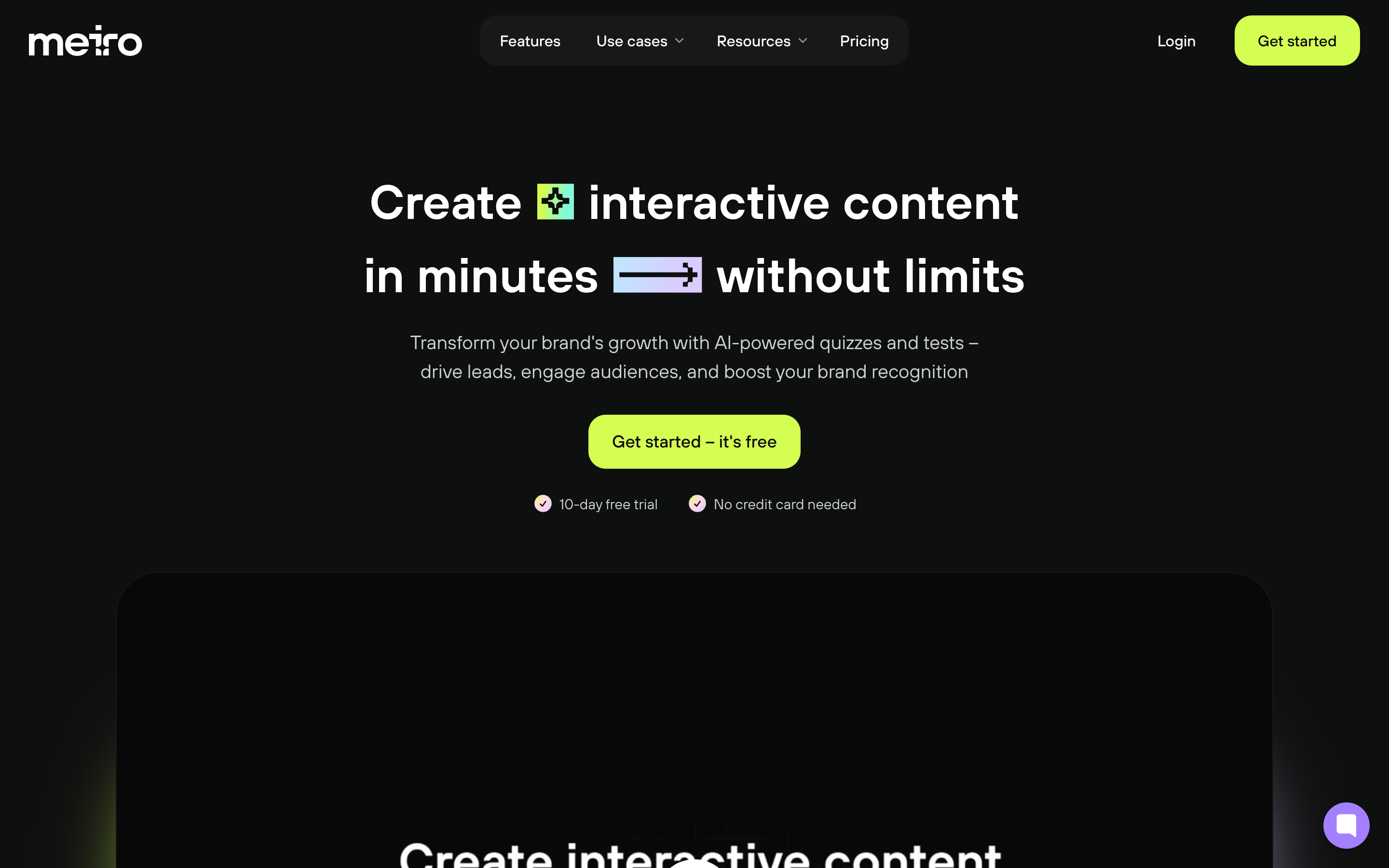 Meiro website screenshot