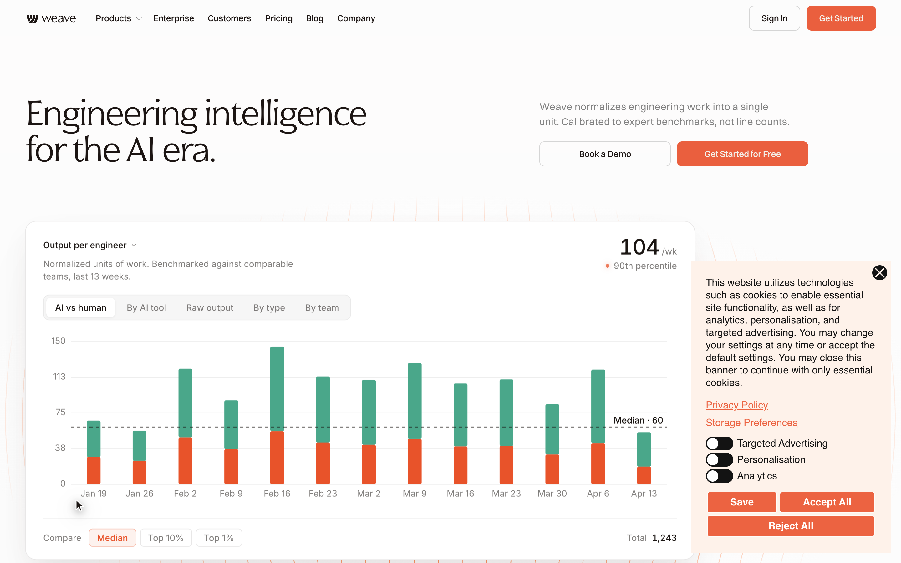 Workweave website screenshot