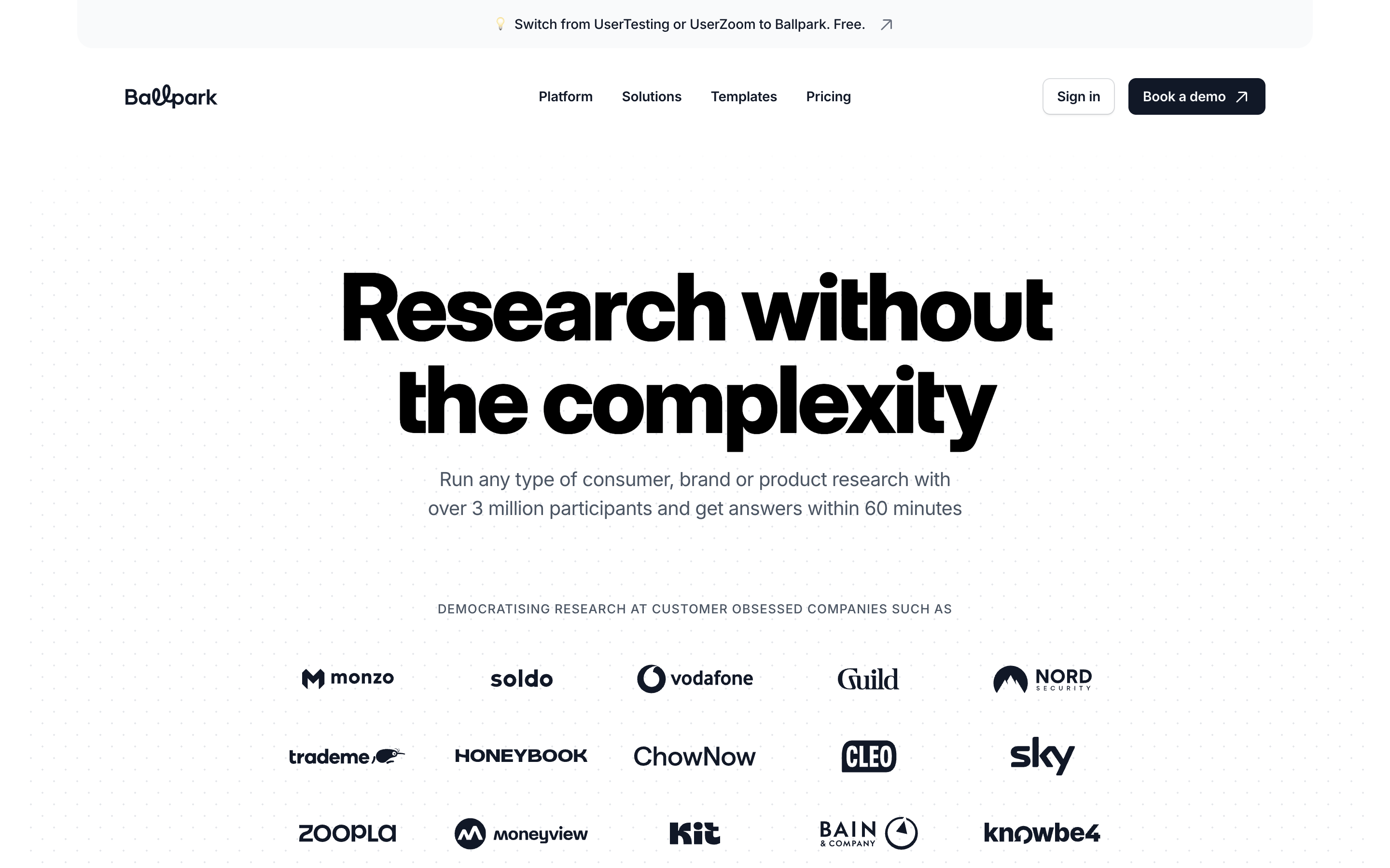 Ballparkhq website screenshot