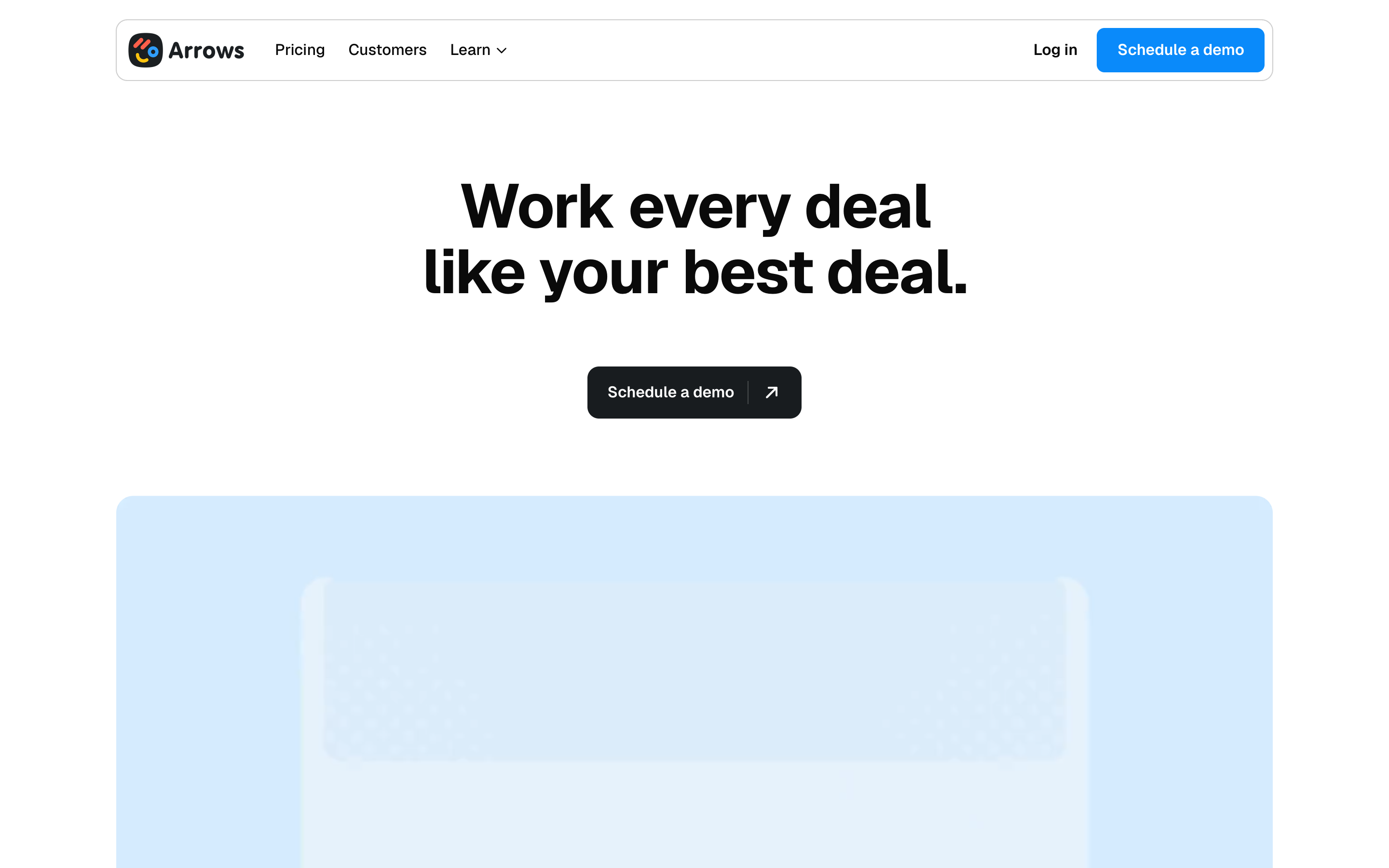 Arrows website screenshot