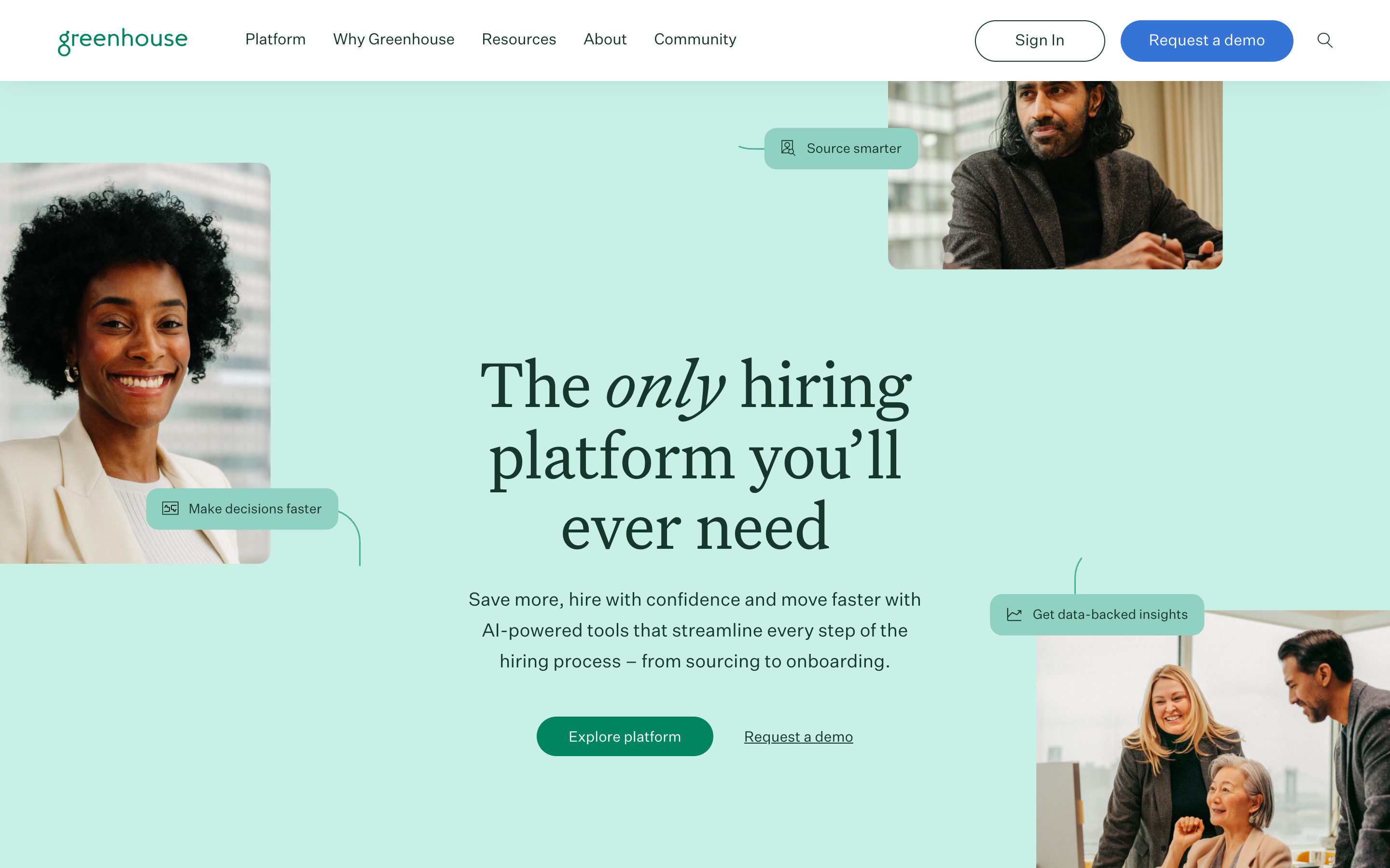 Greenhouse website screenshot