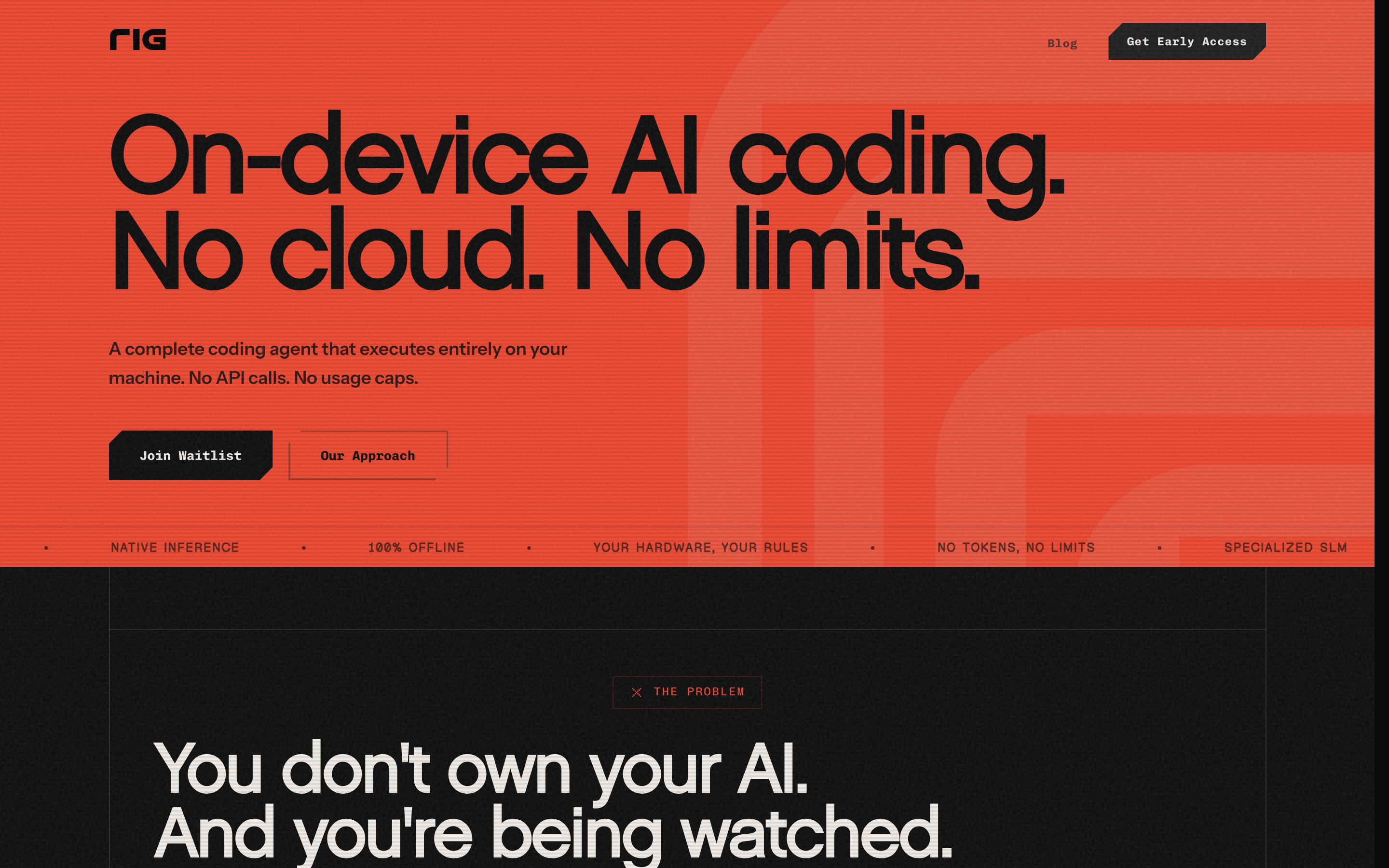 Rig AI website screenshot