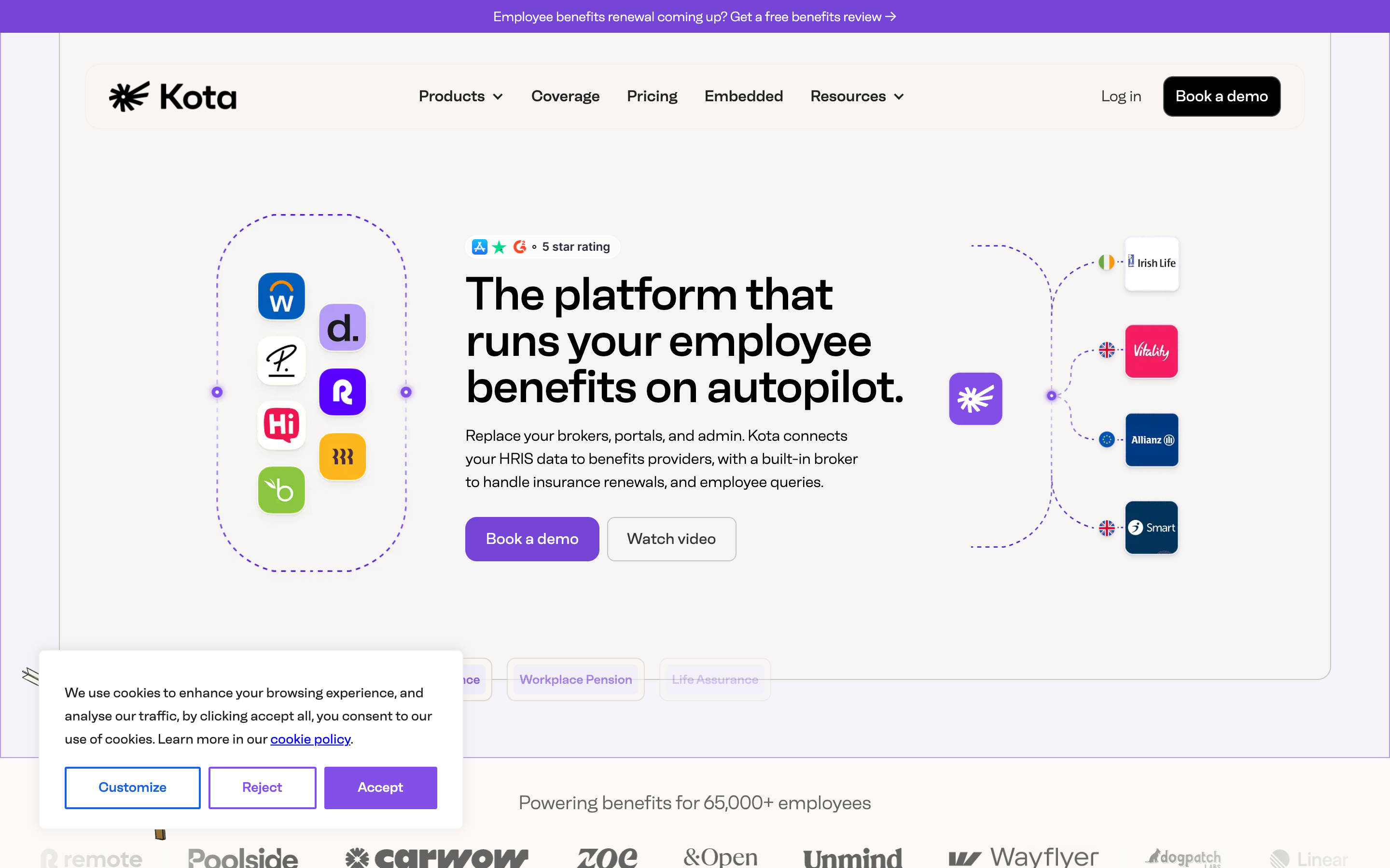 Kota website screenshot