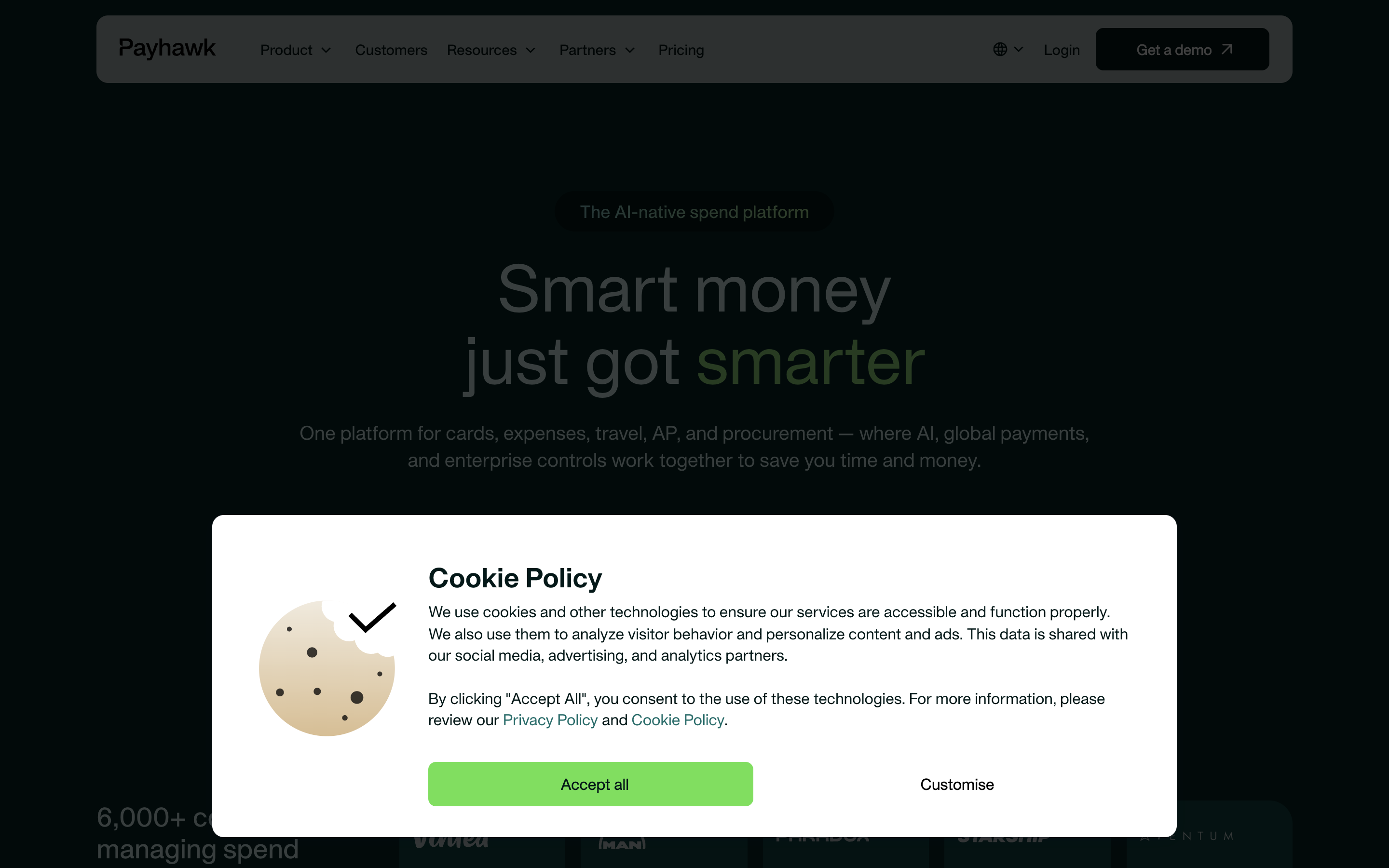 Payhawk website screenshot