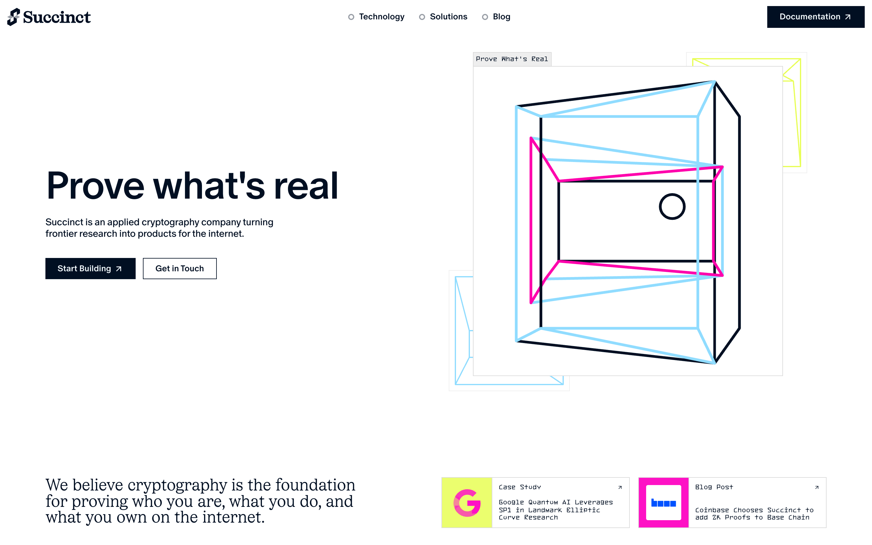 Succinct website screenshot