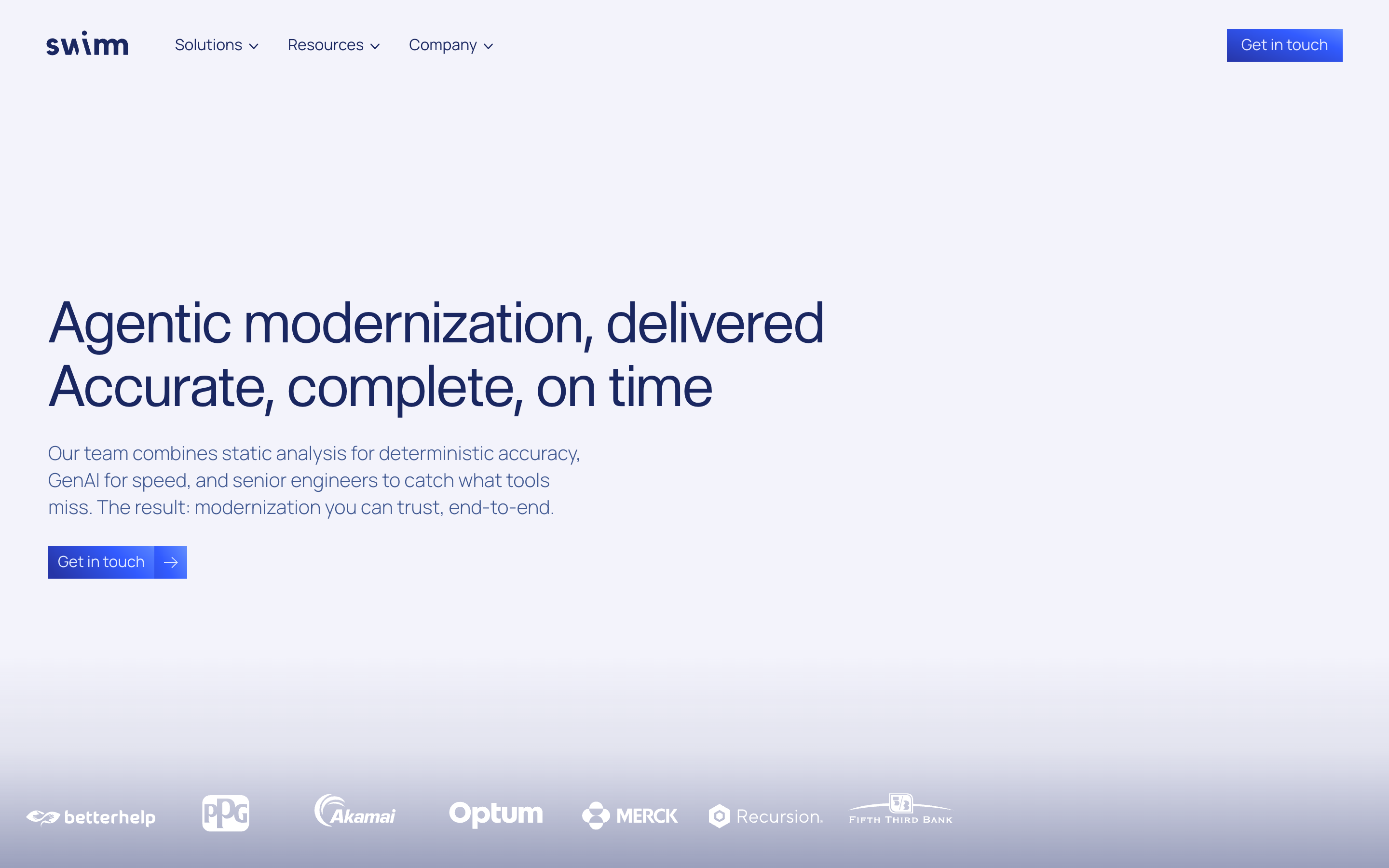 Swimm website screenshot