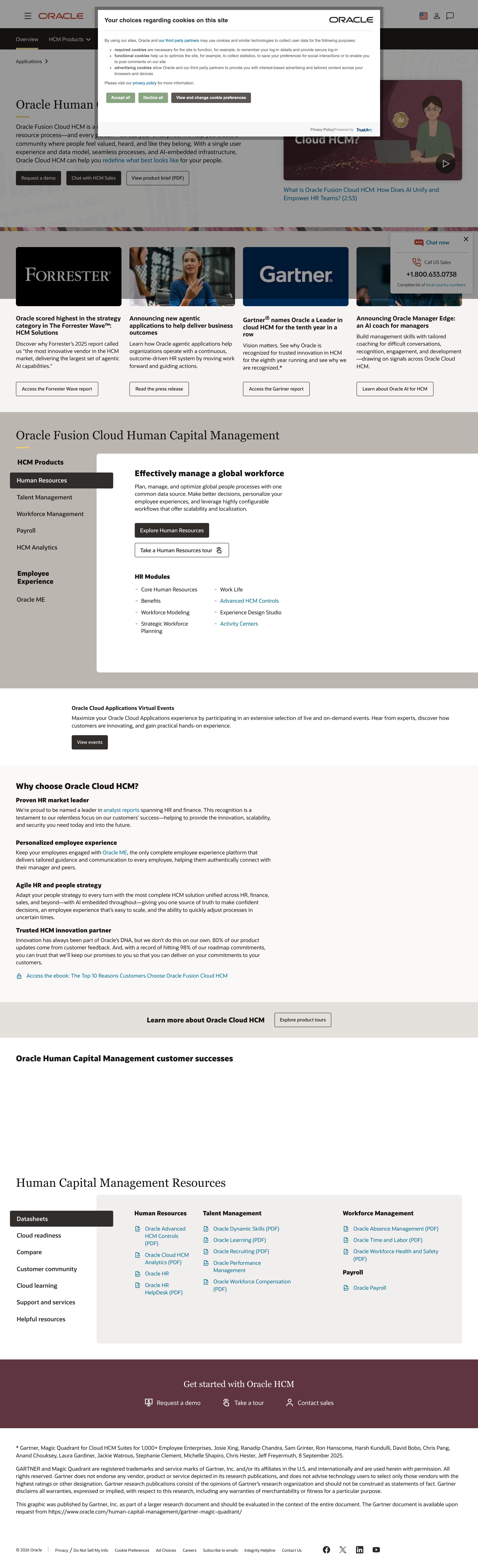 Oracle HCM Cloud desktop screenshot
