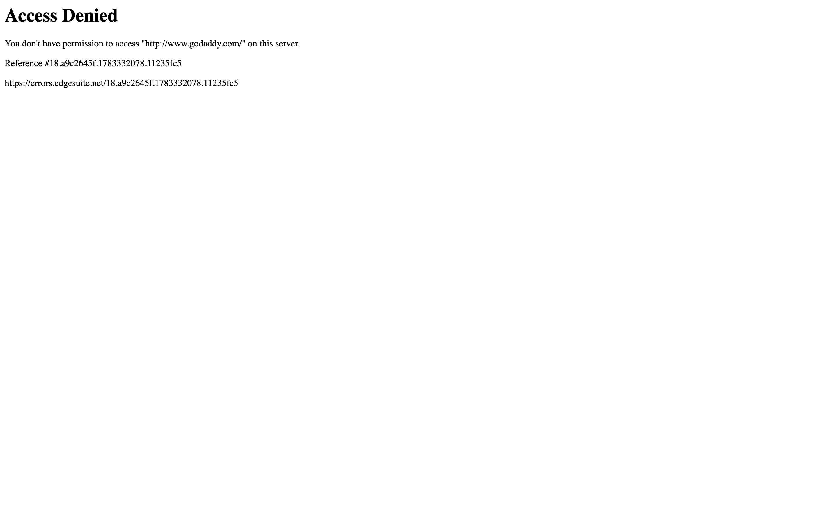 GoDaddy desktop screenshot