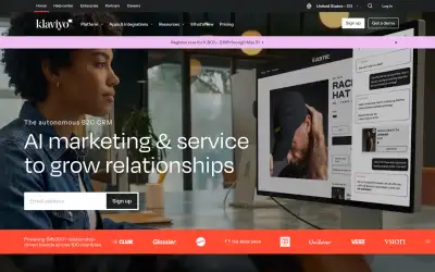Klaviyo website screenshot