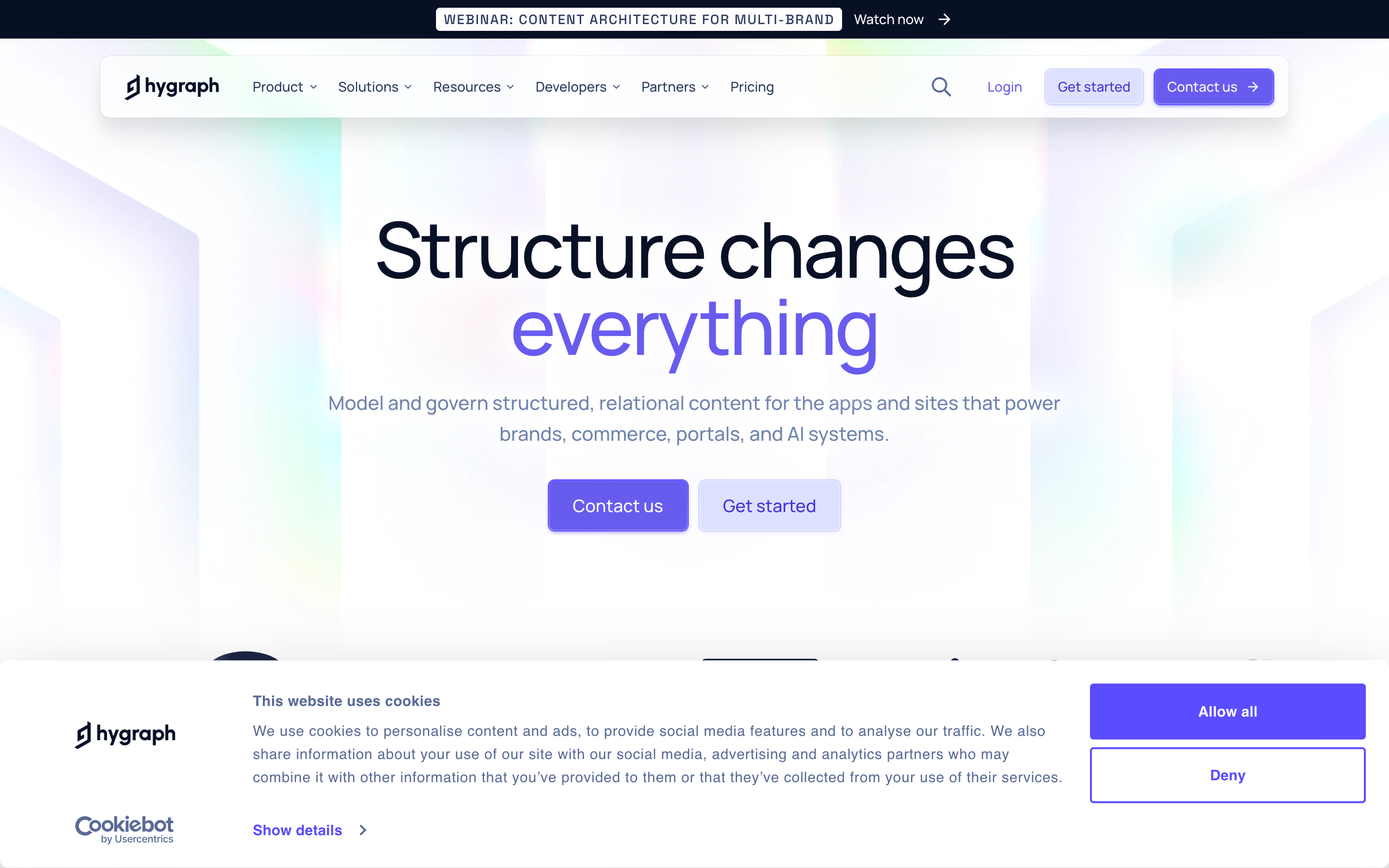 Hygraph website screenshot